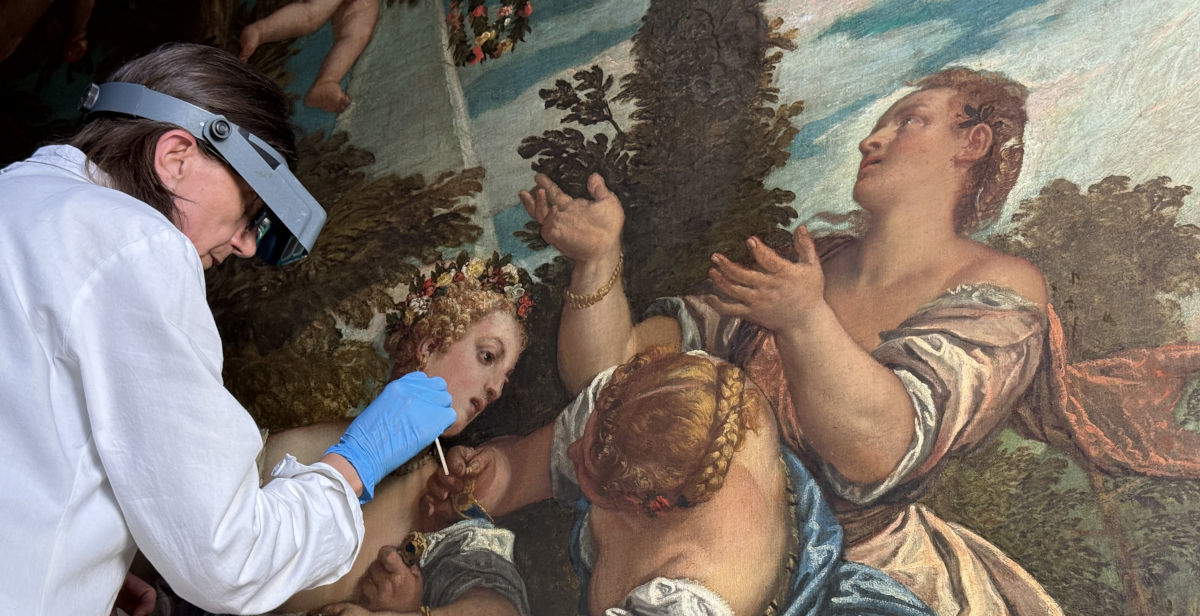À Venise, au Palais des Doges, l'Escalier des Géants et « L'Enlèvement d'Europe » de Véronèse sont en cours de restauration