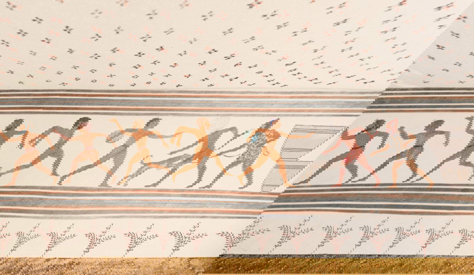 Reconstrucción de la tumba etrusca de los Olímpicos de Tarquinia por Skylab Studios. Foto: Skylab Studios