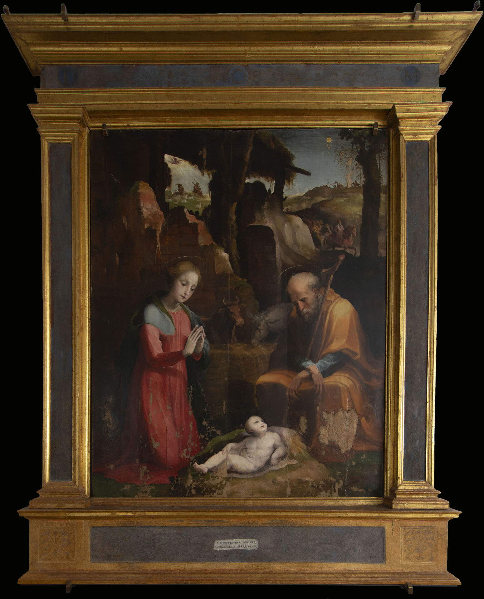 Domenico Beccafumi, Geburt Christi (drittes Viertel des 16. Jahrhunderts; Öl auf Holz). Foto: Massimo Achilli und Silvia Spacca