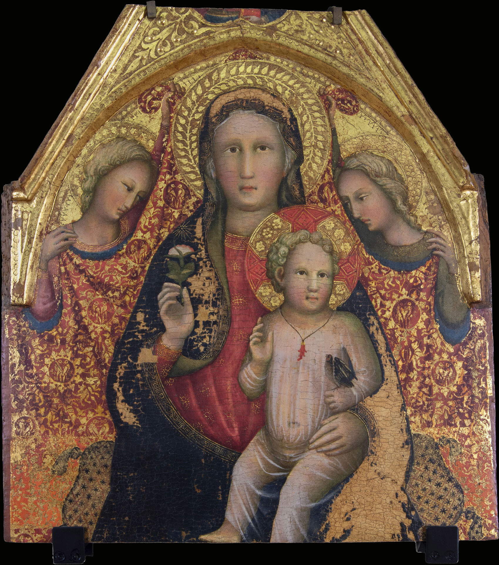 Meister der Madonna Straus, Madonna mit Kind (Anfang des 15. Jahrhunderts, Tempera auf Holz). Foto: Massimo Achilli und Silvia Spacca
