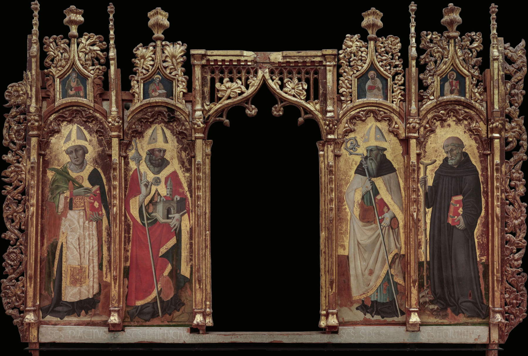 Nicola di Ulisse aus Siena, Flügelaltar von Sant’Eutizio (Mitte des 15. Jahrhunderts; Tempera und Gold auf Holz). Foto: Massimo Achilli und Silvia Spacca