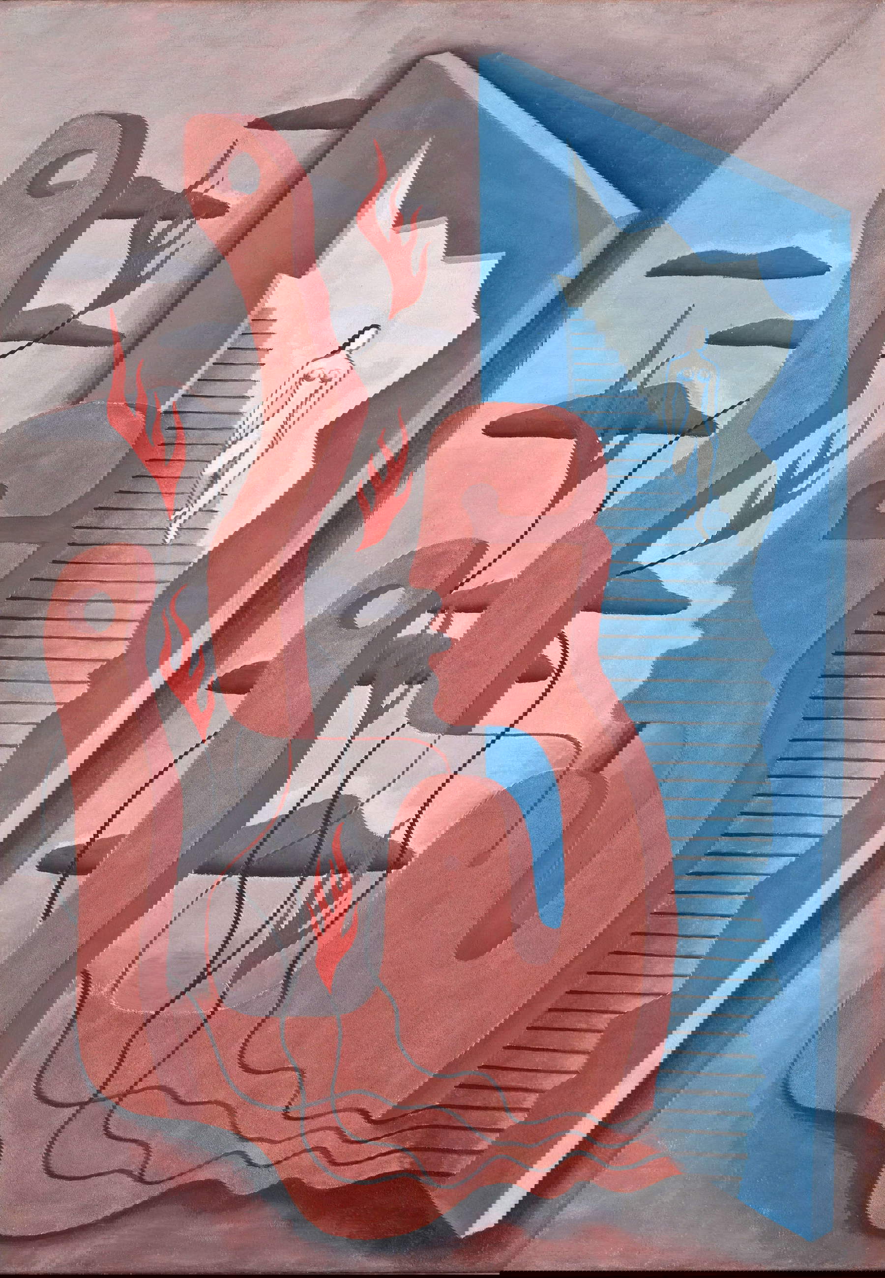 Rita Kernn-Larsen, Jenseits des Spiegels (1937; Öl auf Leinwand 120 x 84 cm; T&oslash;nder, Kunstmuseet)