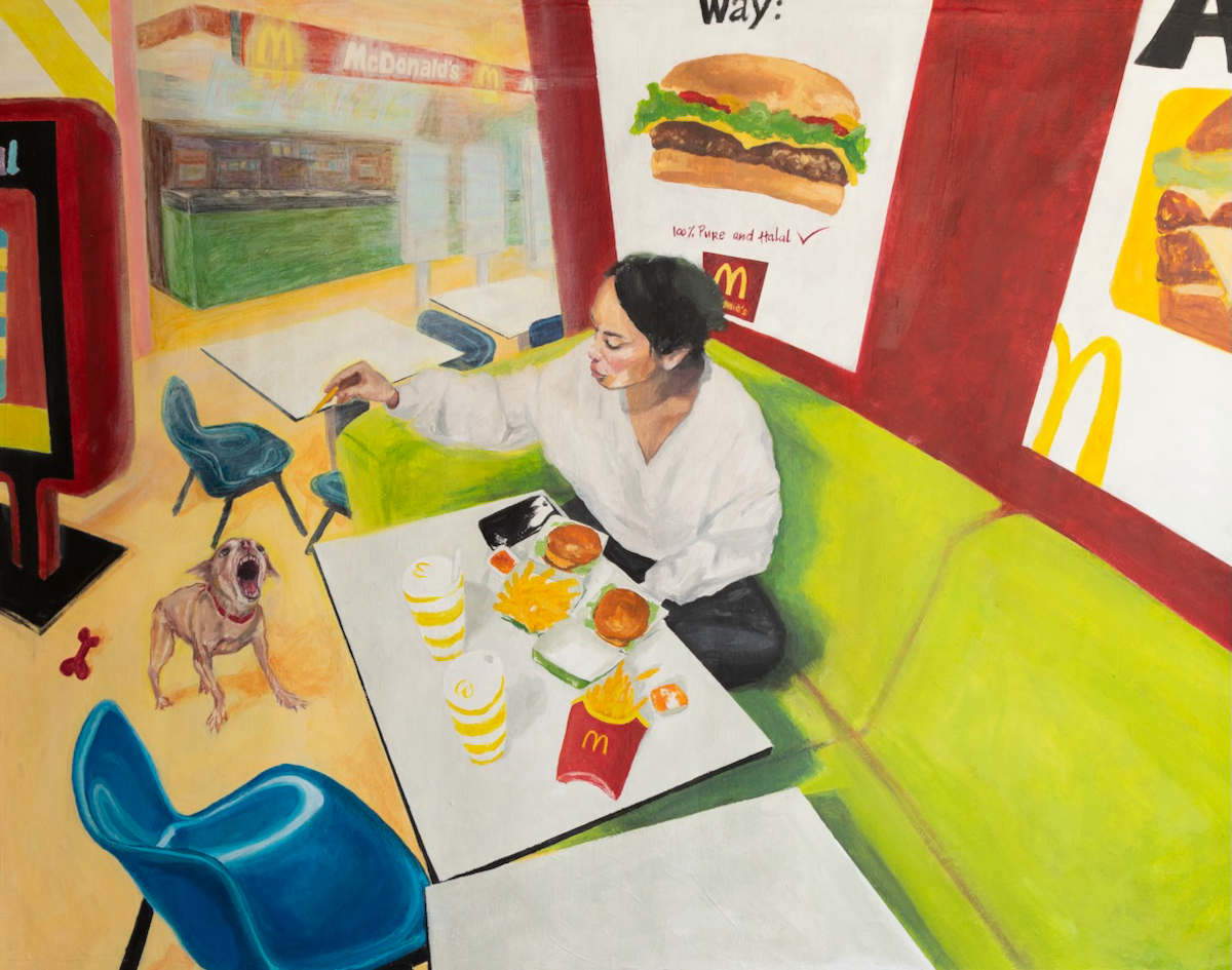 Robertina, American Fries (2026; oil on canvas, 81 x 109 cm)