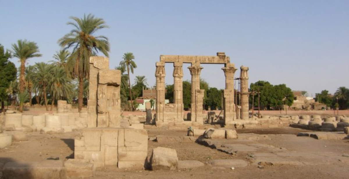 Egypt, a lake sacred to Maat and three chapels dedicated to Osiris emerge at Karnak