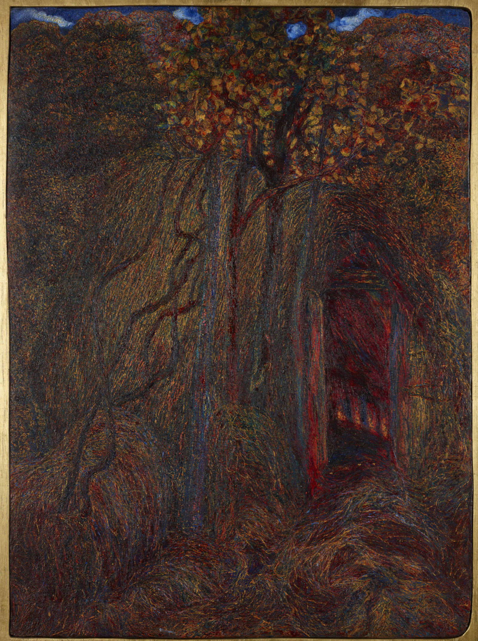 Rubaldo Merello, Barn (1898; oil on cardboard, 60.5 &times; 44 cm)