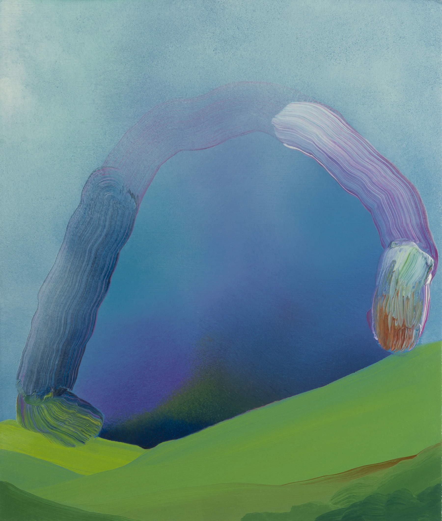 Ruggero Baragliu, Der Koloss (2026; Öl auf Weißpappelplatte, 18, 5 x 15,5 cm)