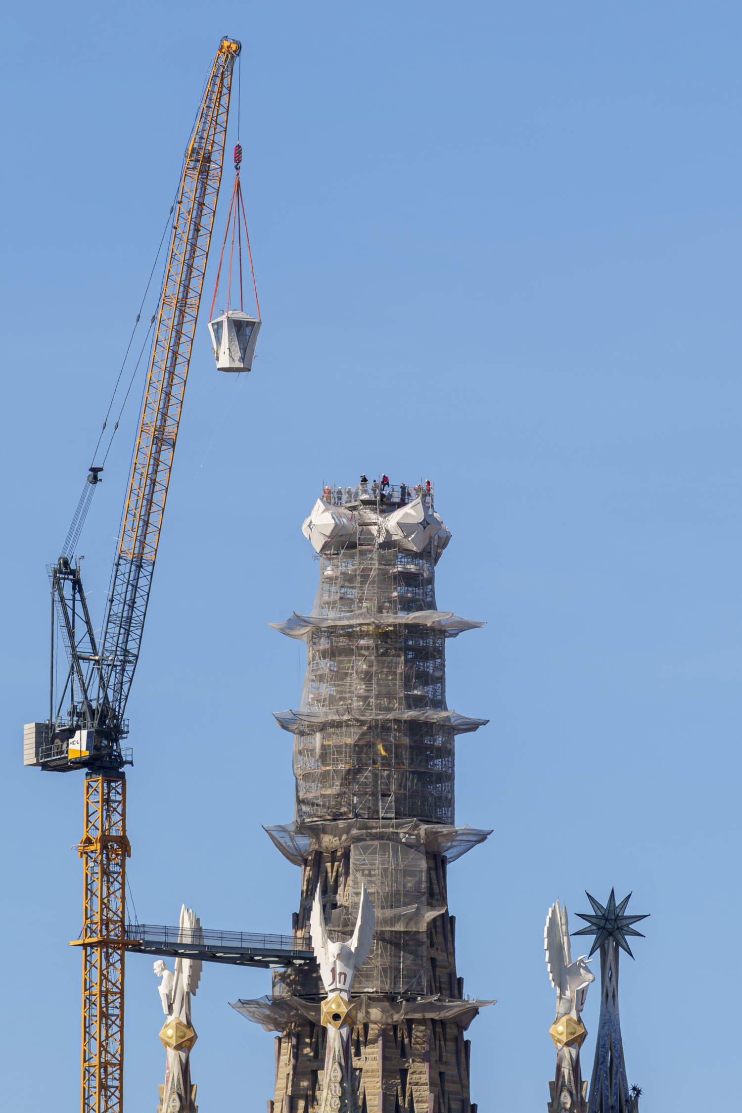 Obras de la Torre de Jesucristo en la Sagrada Fam&iacute;lia. Foto: Sagrada Fam&iacute;lia