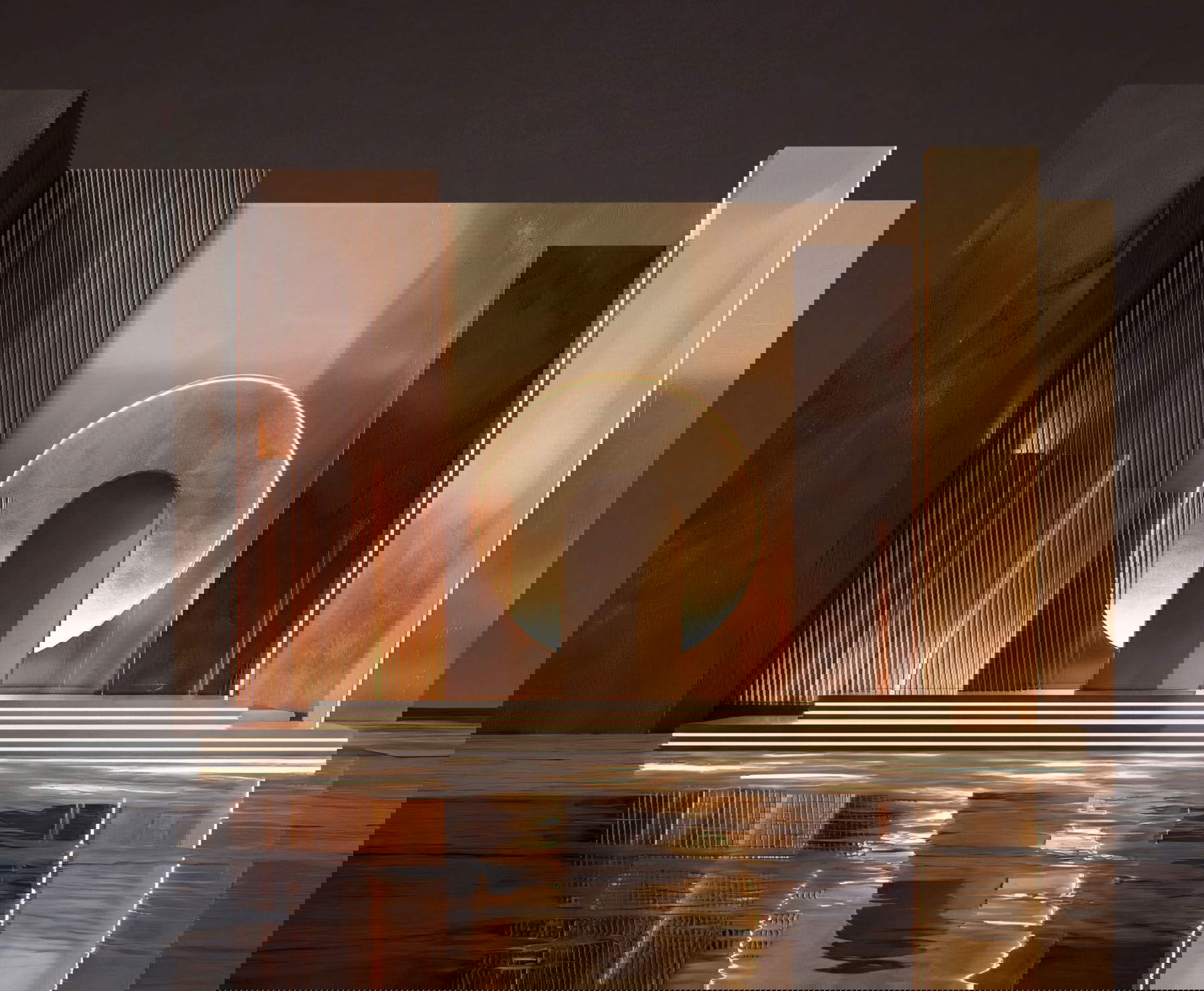 Aurea, an Architectural Fiction Salone del Mobile.Milano 2026. Progetto Maison Num&eacute;ro 20, Illustrazioni Maison Num&eacute;ro 20 &copy;Maison Num&eacute;ro 20