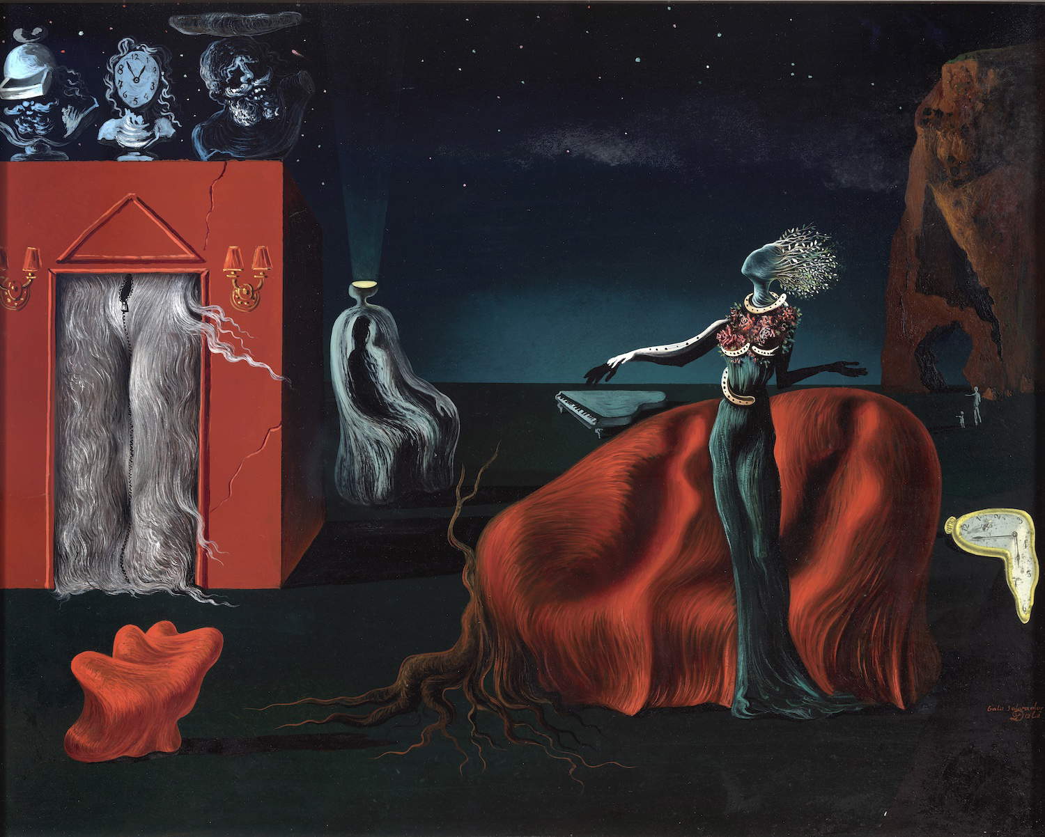 Salvador Dal&iacute;, Singularité (vers 1935 ; huile et collage sur bois, 40,5 x 50 cm) &copy; Salvador Dal&iacute;, Fundaci&oacute; Gala-Salvador Dal&iacute;, Figueres, 2026