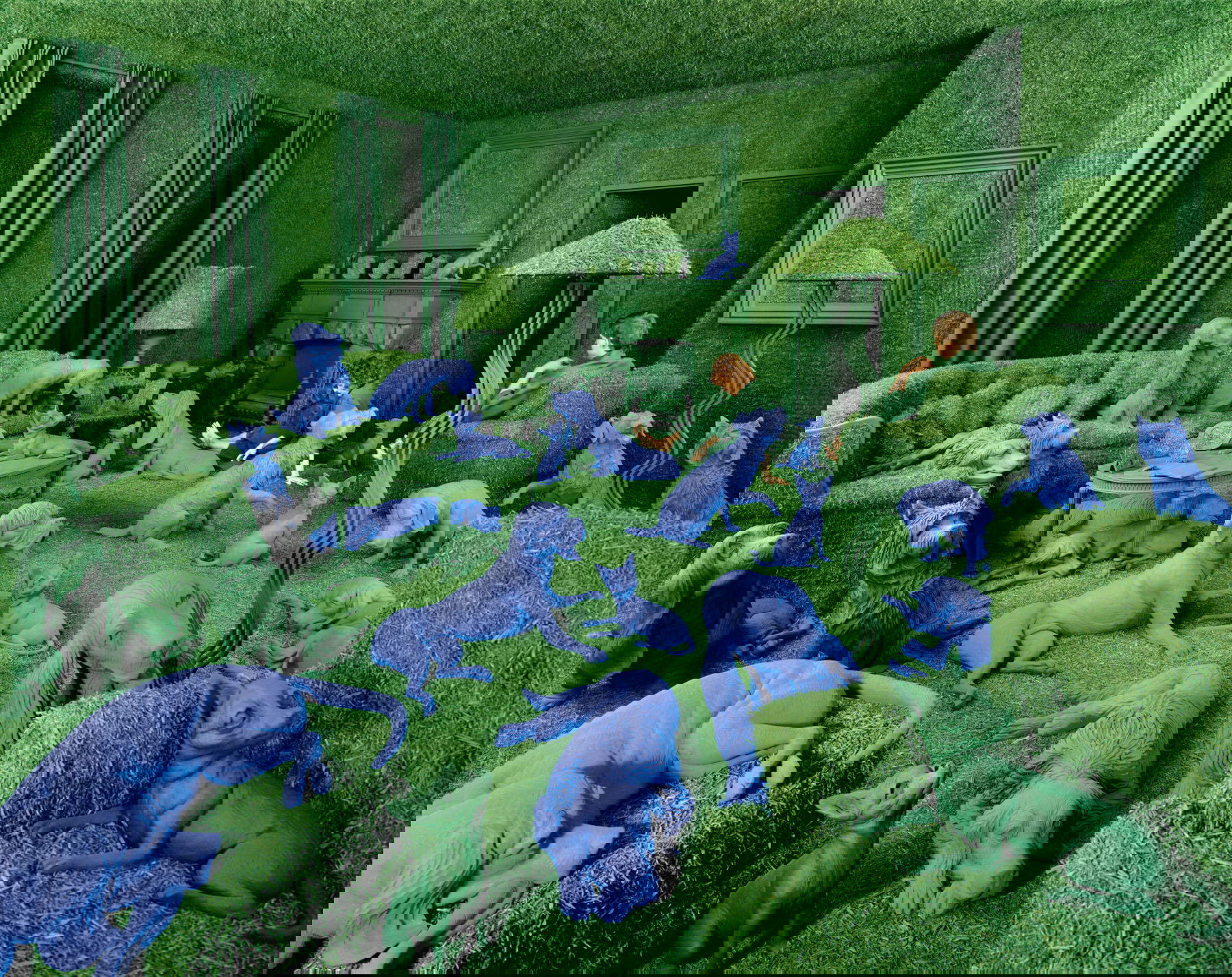 Sandy Skoglund, The Green House (1990) Courtesy Paci Contemporary Gallery (Brescia - Porto Cervo) &copy; 1990, Sandy Skoglund