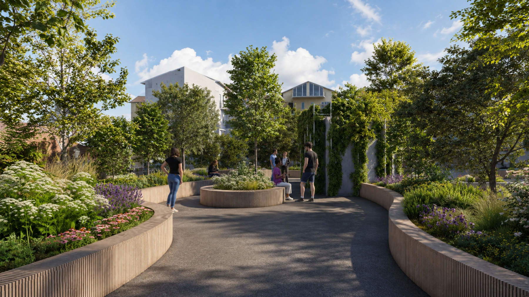 SANTACHIARA Hero Site, Therapeutic Garden - Rendering