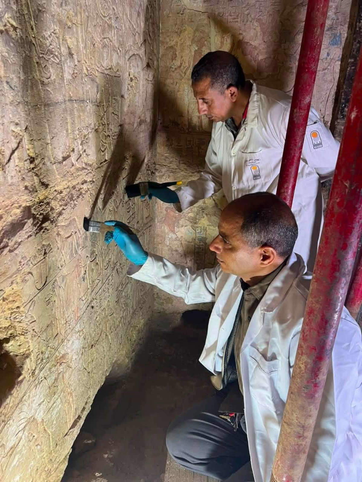 在萨卡拉发现的墓葬。图片来源：埃及古物与旅游部
