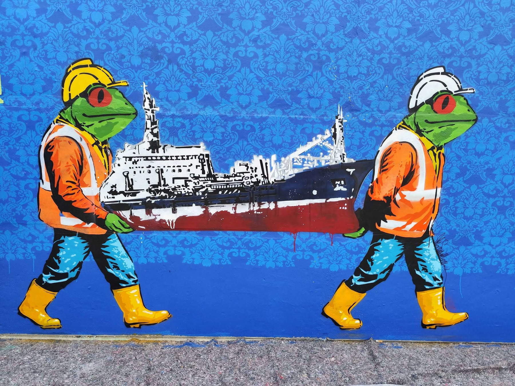 Murale di Mr. Savethewall a Marina di Massa. Foto: Mr. Savethewall