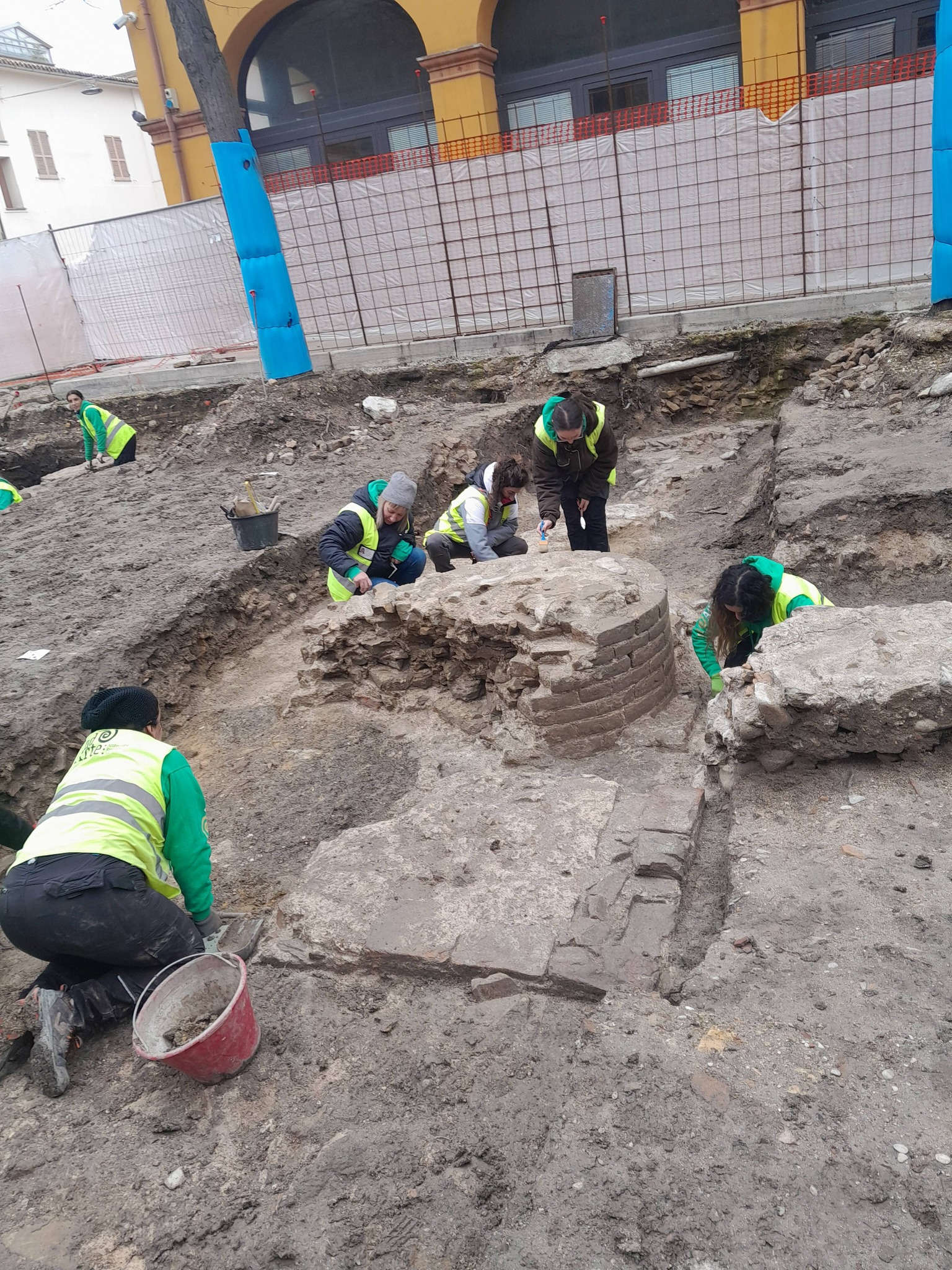 The discovery of the Basilica of Vitruvius. Photo: Giuseppe Costa