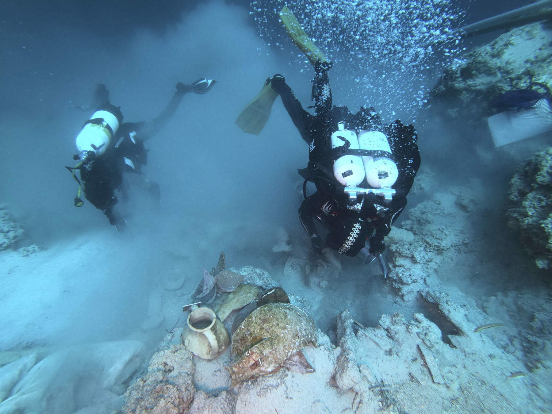 Entdeckung eines byzantinischen Schiffswracks in den Gewässern vor der Insel Meleda, Kroatien. Foto: Hrvatski restauratorski zavod