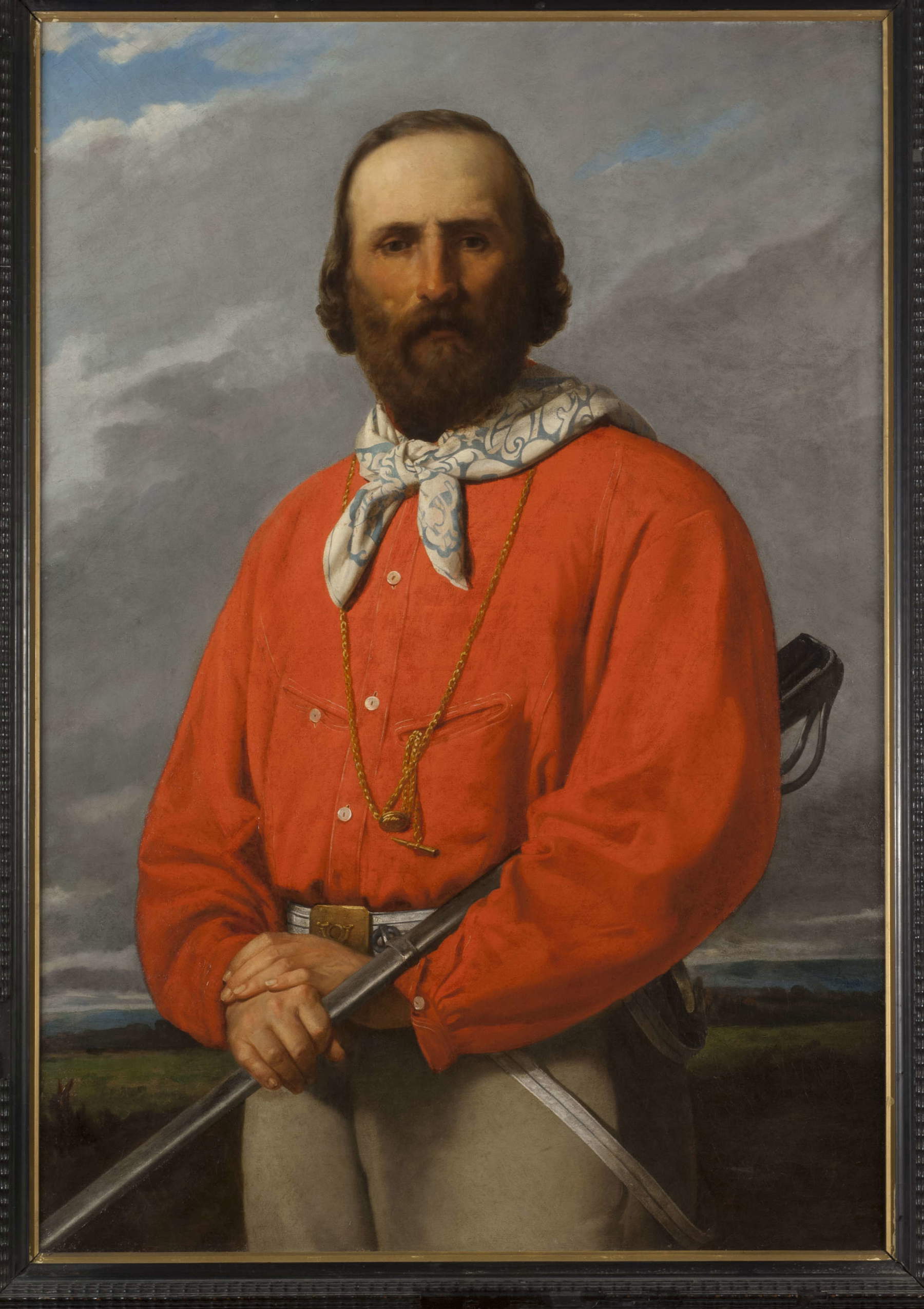 Silvestro Lega, Porträt von Giuseppe Garibaldi (1861; Öl auf Leinwand, Modigliana, Städtische Kunstgalerie „Silvestro Lega&ldquo;)