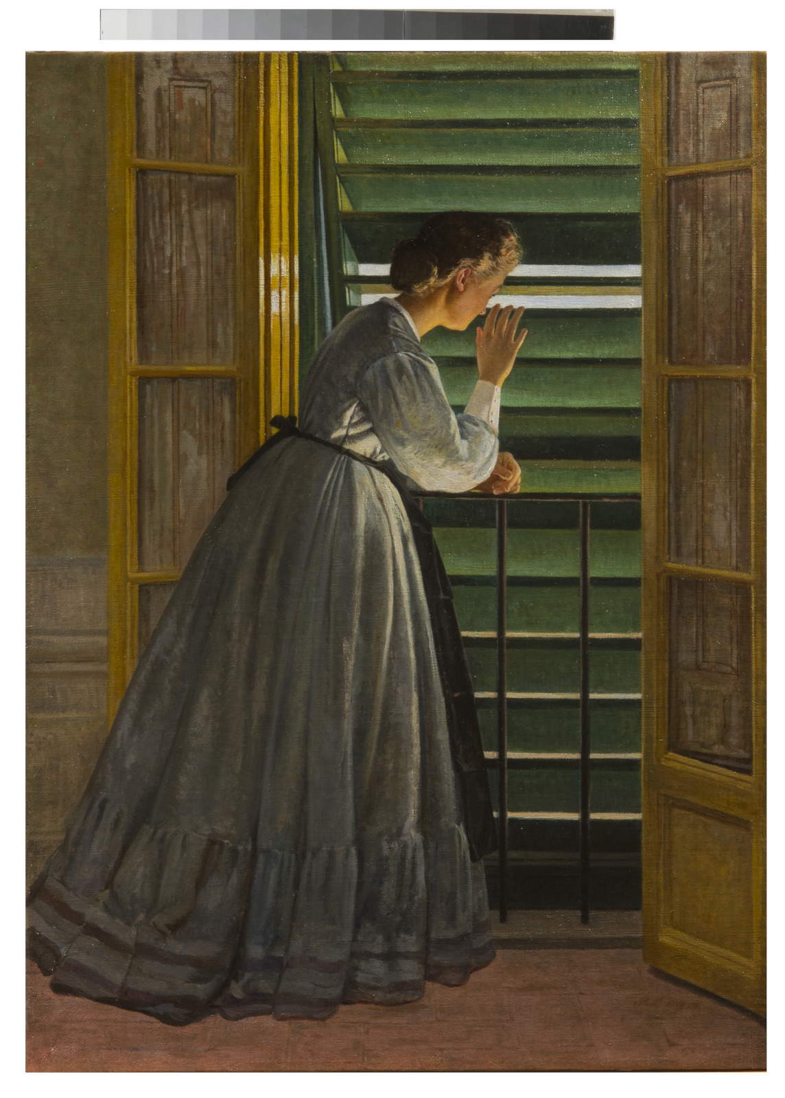Silvestro Lega, *Curiosity* (1866; oil on canvas; Art Collection of the Cassa dei Risparmi di Forl&igrave; Foundation)