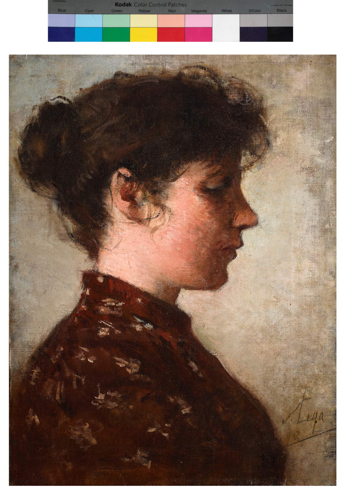 Silvestro Lega, *La Gabbrigiana* (Profile of a Young Girl) (1892; oil on canvas; private collection)