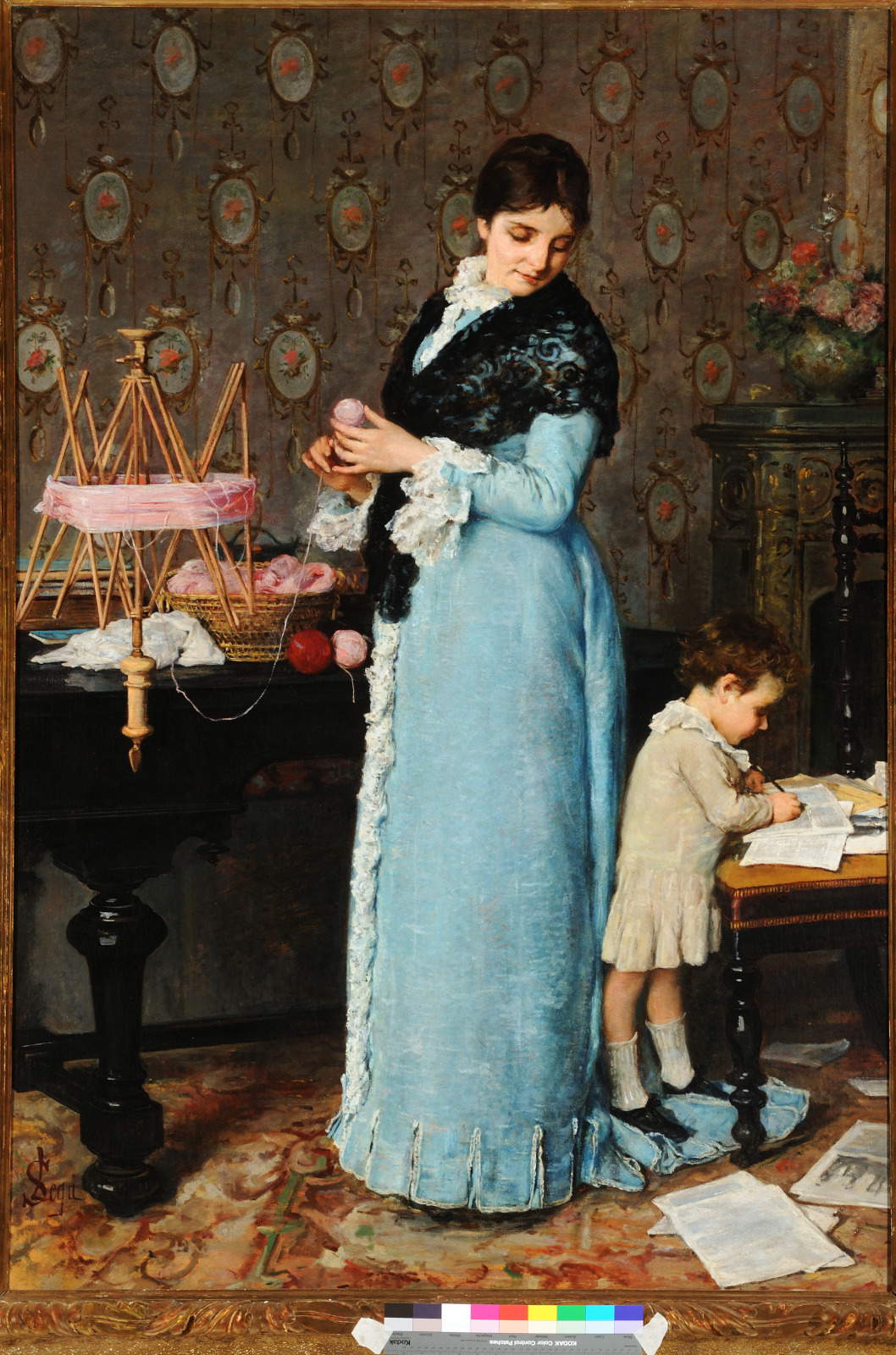 Silvestro Lega, *The Mother* (1884; oil on canvas; Art Collection of the Fondazione Cassa dei Risparmi di Forl&igrave;)