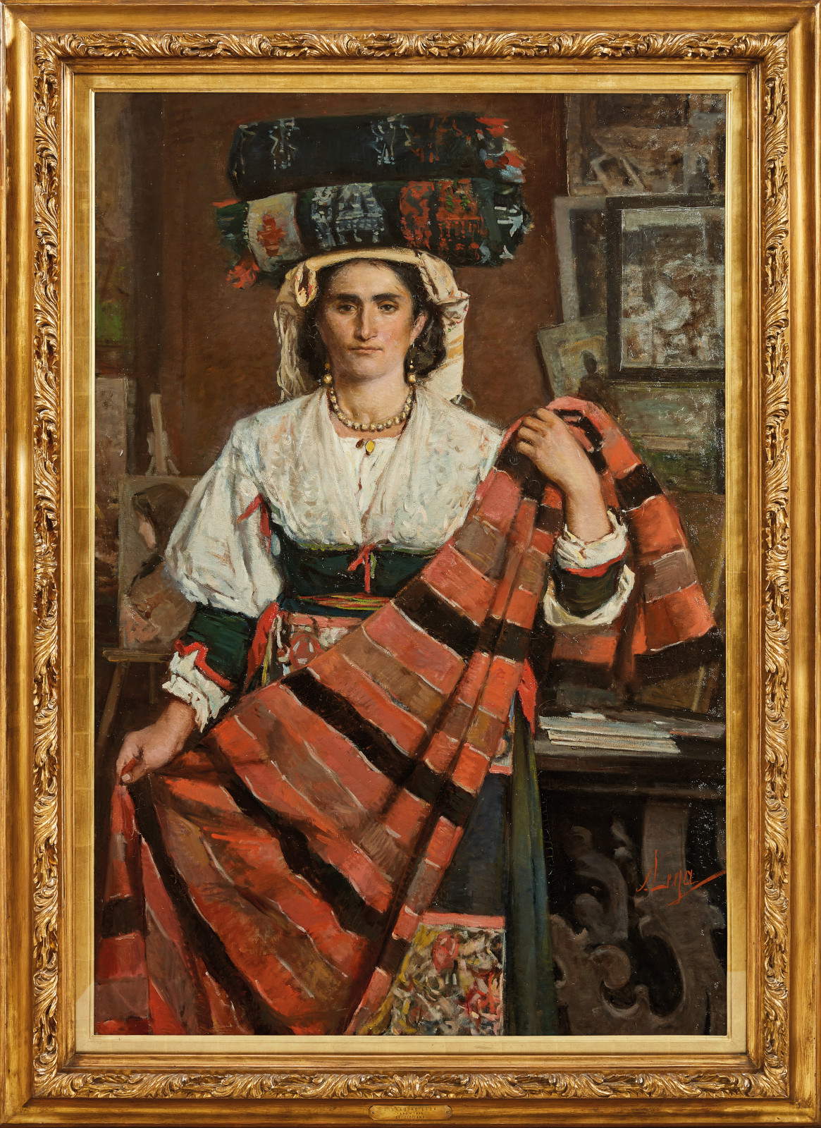 Silvestro Lega, Blanket Seller (circa 1891; oil on canvas; Rome, private collection)