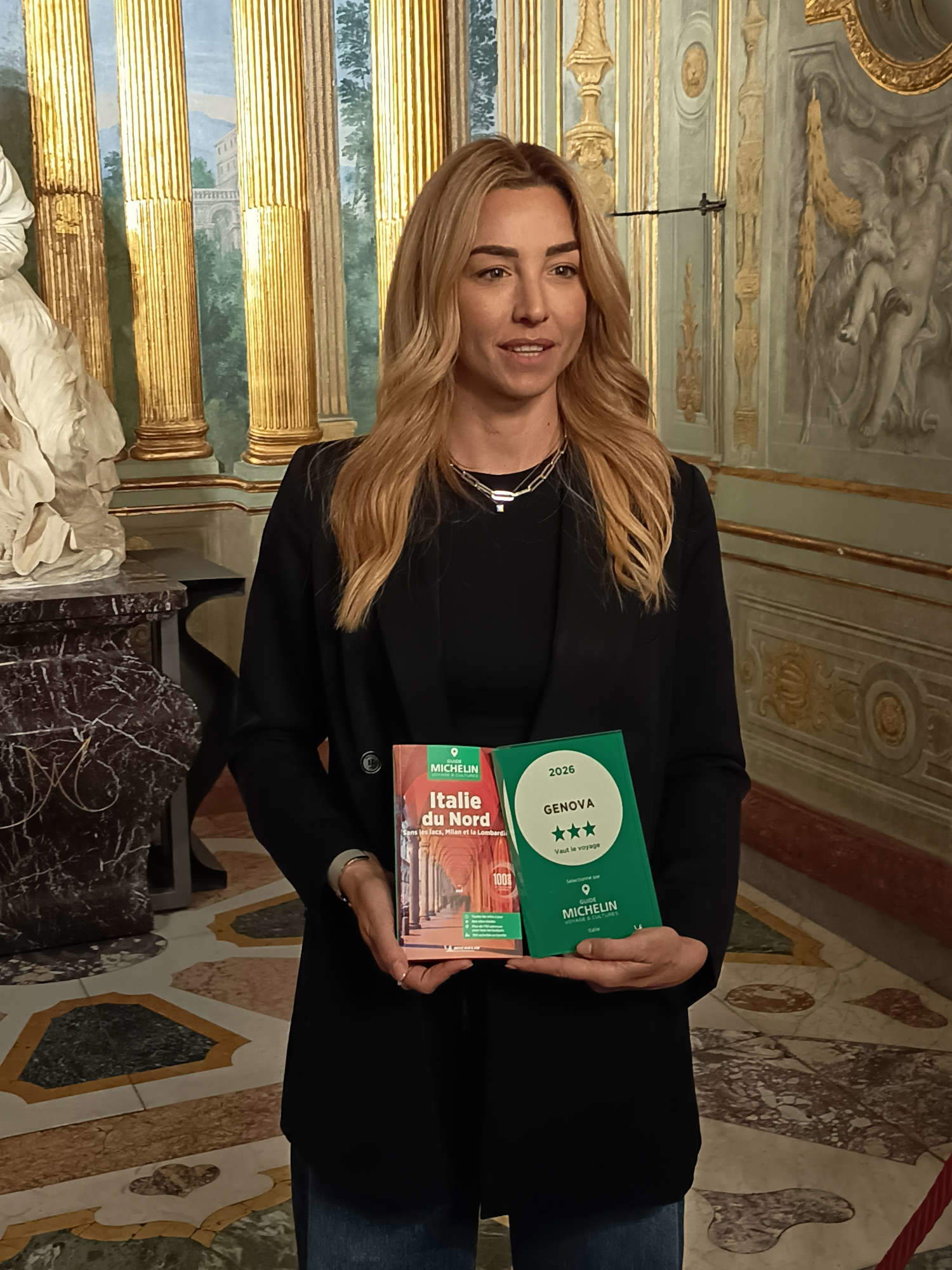 Silvia Salis con la Guida Michelin