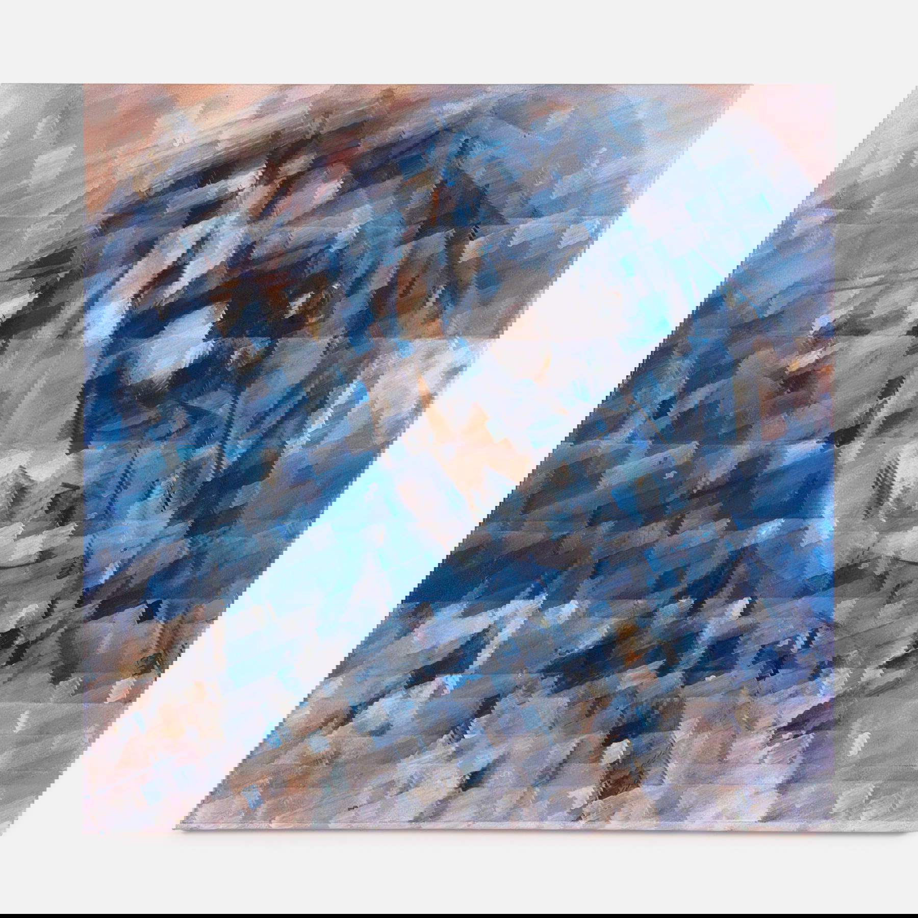 Simon Denny. Output 1042 (nachgezeichnetes Acryl und Tintenstrahl auf Leinwand, 20 x 120 x 4 cm). Foto von Nick Ash. Mit freundlicher Genehmigung des Künstlers und Kruapa - Tuskany Zeidler