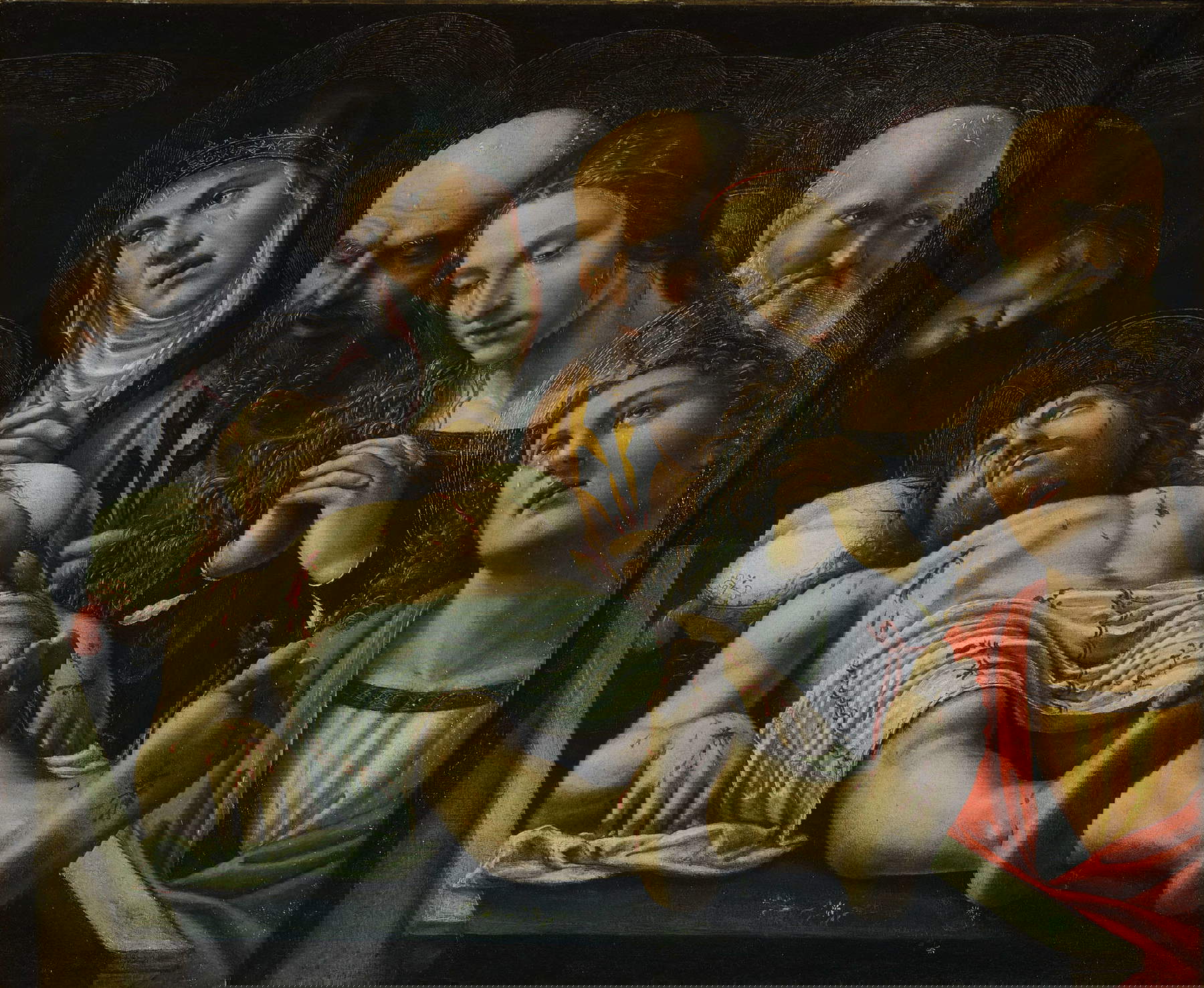 Giovanni Antonio Bazzi, genannt Sodoma, Klage über den toten Christus (um 1503; Öl auf Leinwand übertragen, 75 x 90,8 cm; Privatsammlung)