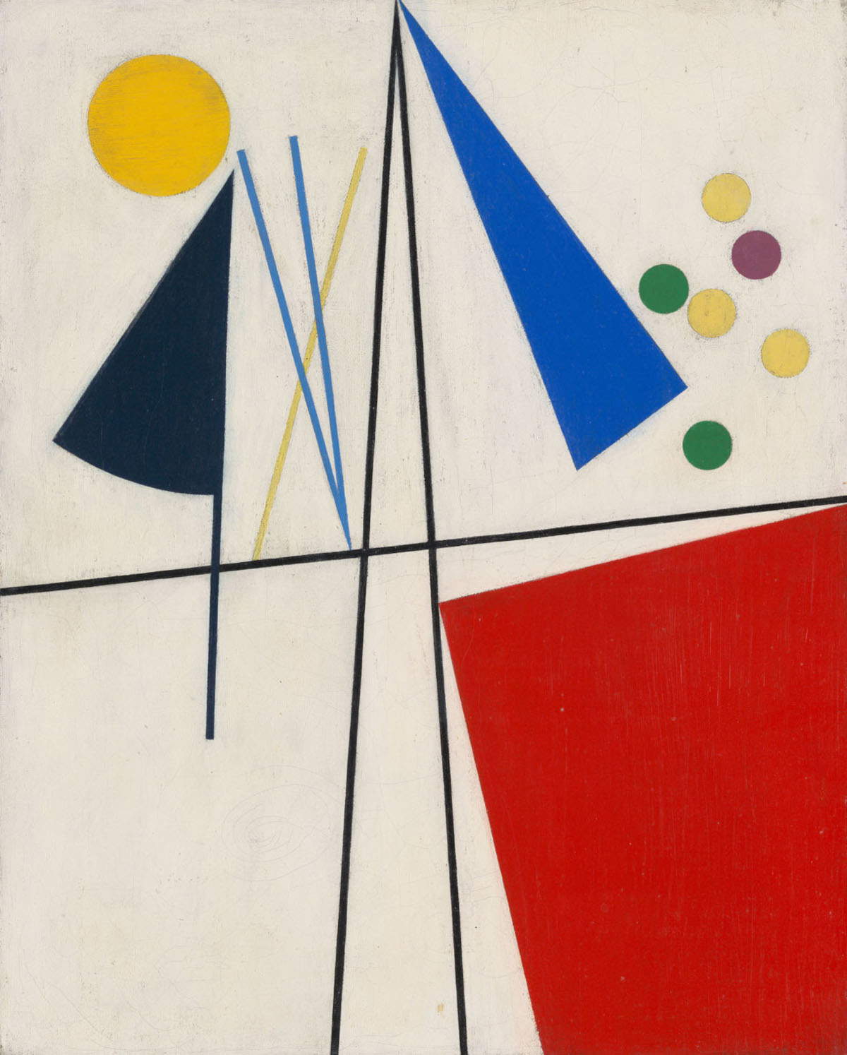 Sophie Taeuber-Arp, Equilibre (1932 ; huile sur toile, 41,7 x 33,5 cm ; Stiftung Arp e. V., Berlin/Rolandswerth)