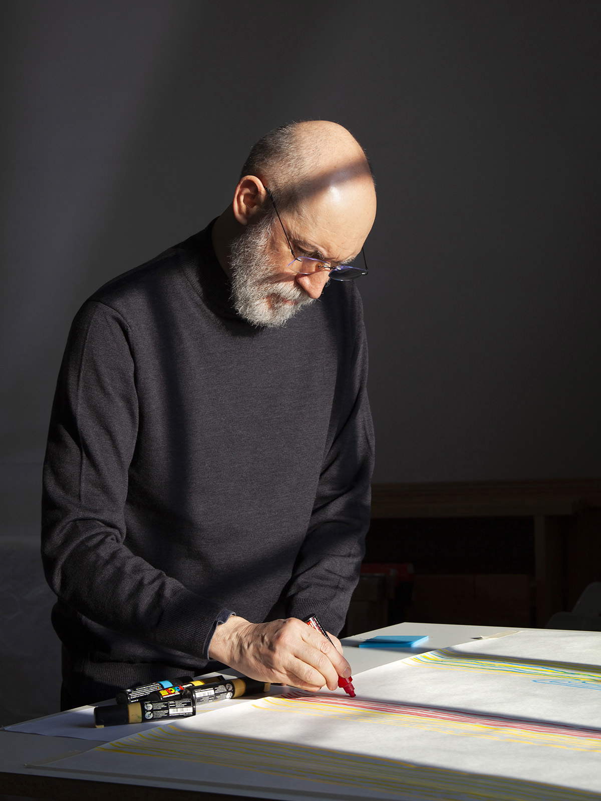 Stefano Arienti in his studio in Milan, 2022. &copy; Walter Carrera - Yanzi X Art