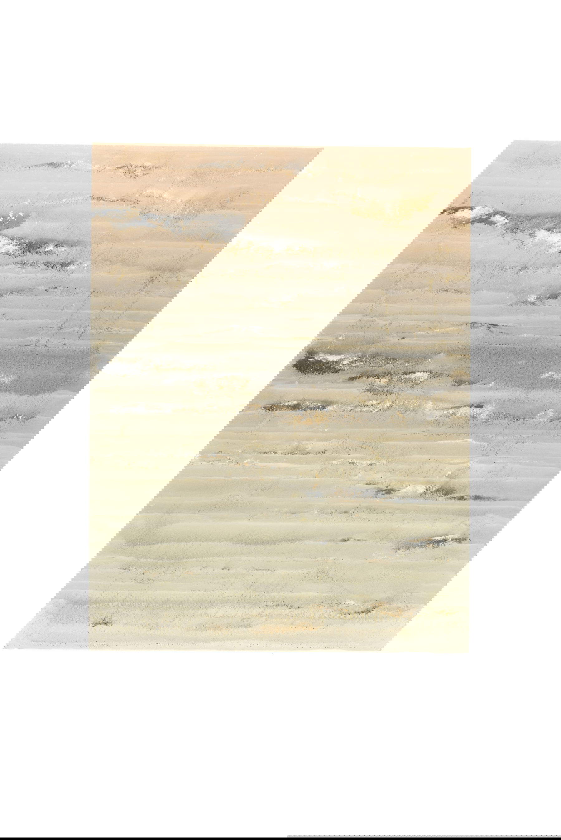 Stefano Cescon, Ohne Titel (#7.25) (2025; Bienenwachs, Marmorstaub, natürliche Pigmente, Mischtechnik auf Holzplatte, 43x32x5,5 cm). Foto: Francesco Piva