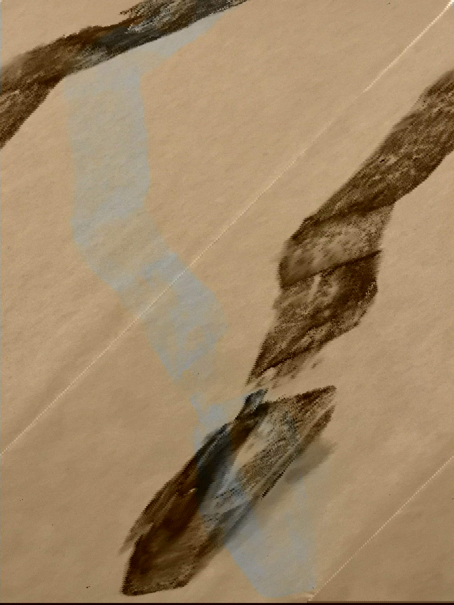 St&eacute;phane Dub&eacute;, Schlange (2025; Gouache auf Papier, 42x30cm)