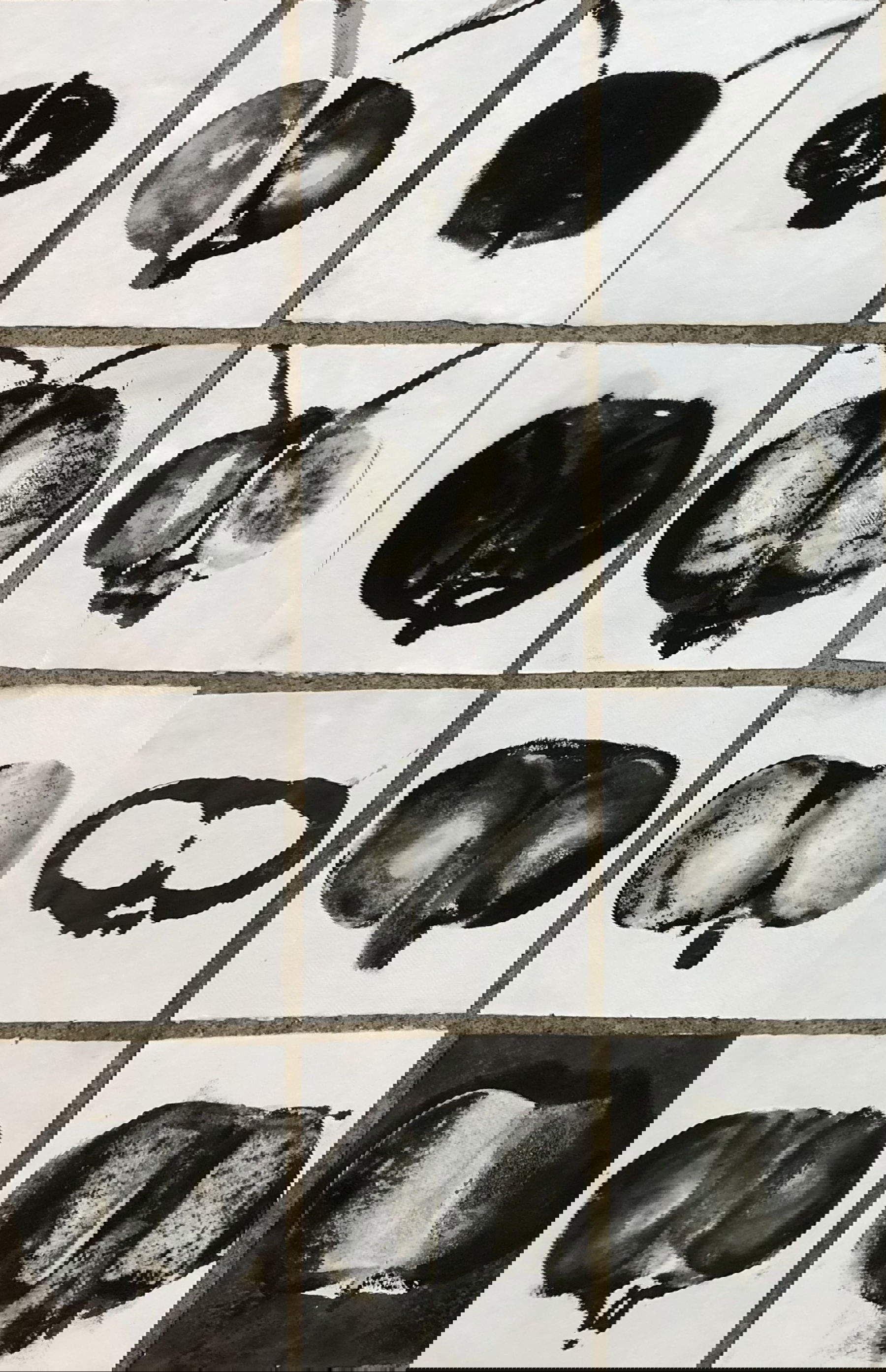 St&eacute;phane Dub&eacute;, Insektenkopf (2025; Gouache auf Papier, 91x58cm)