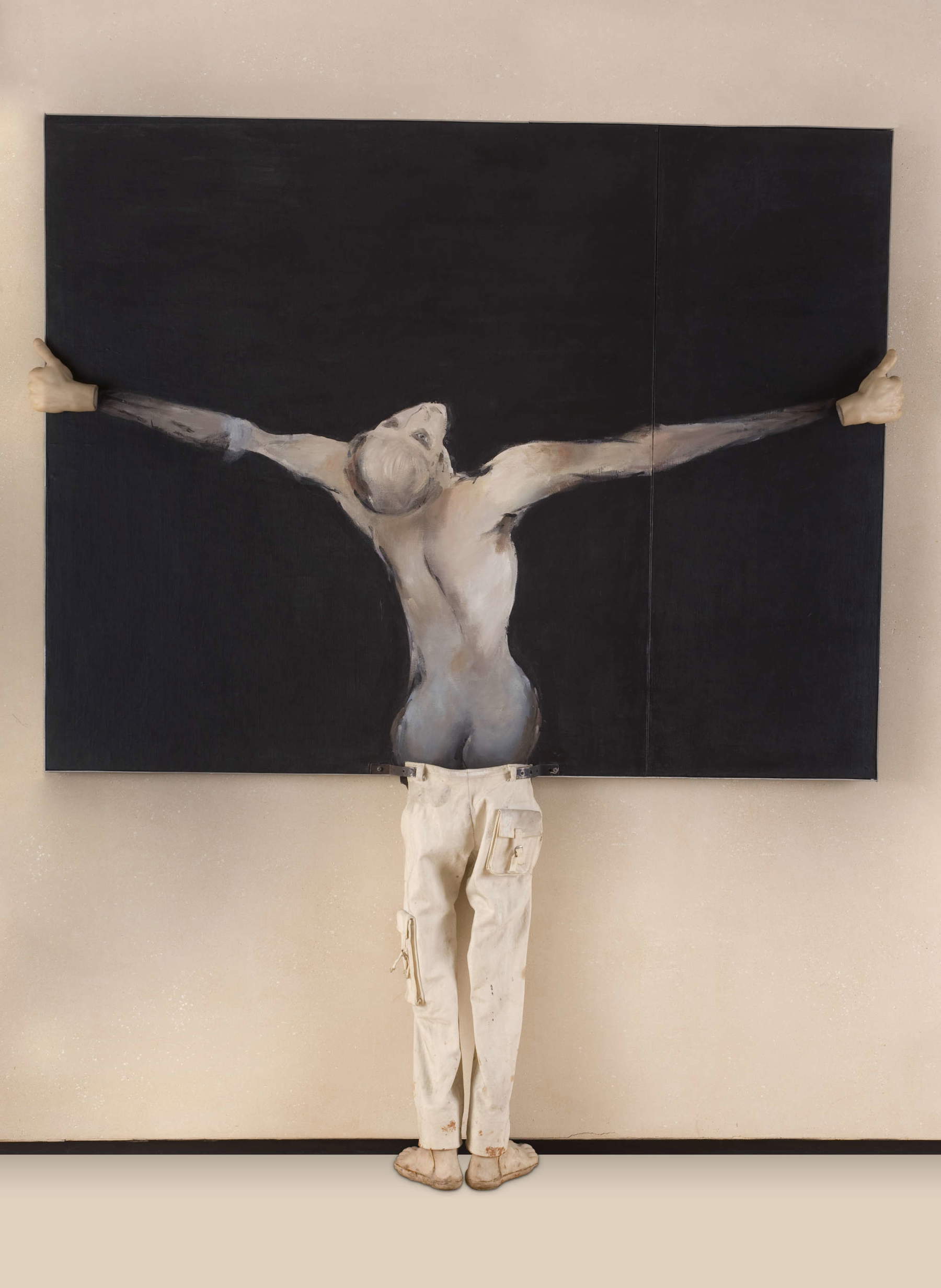 Tadeusz Kantor, I Hold the Painting in Which I Am Painted as I Hold a Painting, from the series Further On, Nothing (1987; acrylic, paint, canvas, 225 &times; 181 cm; Starak Collection). Courtesy of &copy; Lech Stangret &amp; Dorota Krakowska / Tadeusz Kantor Foundation.