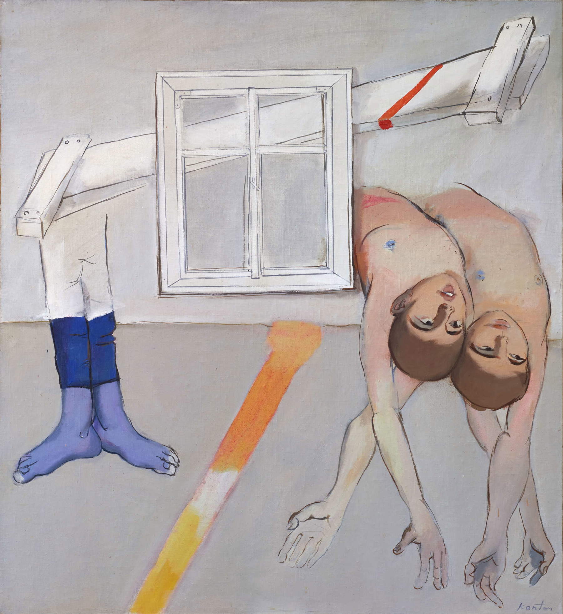 Tadeusz Kantor, The Era of the Boy (1972; acrylic on canvas, 120 &times; 130 cm; Starak Collection). Courtesy of &copy; Lech Stangret &amp; Dorota Krakowska / Tadeusz Kantor Foundation