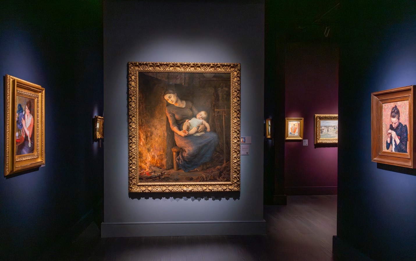 Galleria 19C alla TEFAF Maastricht 2026. Foto: Loraine Bodewes. Dipinto di Virginie Demont-Breton (al centro) acquisito dal Van Gogh Museum; dipinto di George Lemmen (parete destra) acquisito dal J. Paul Getty Museum