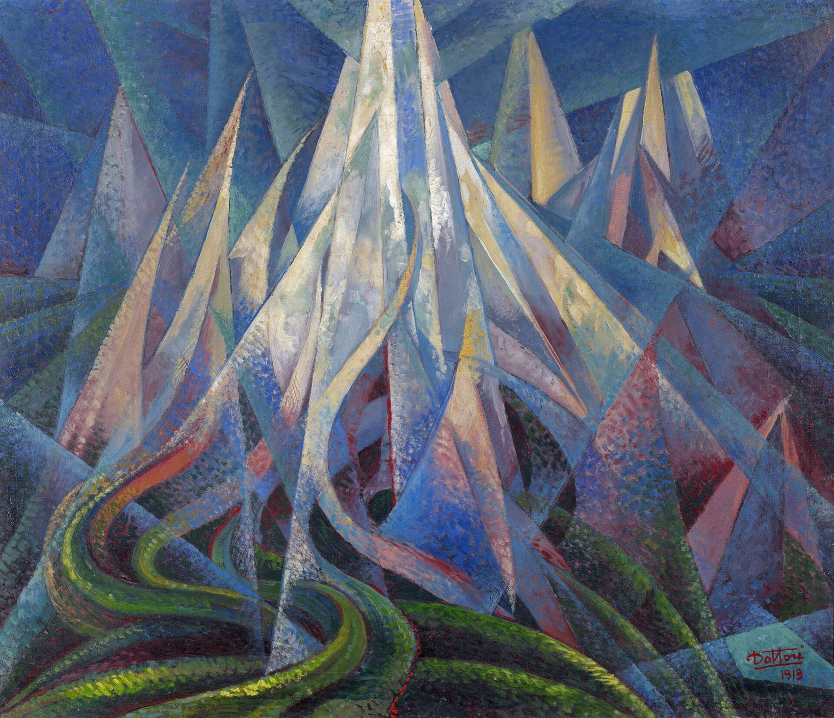 Gerardo Dottori, *Ascending Forces* (1919; oil on canvas; Brescia, Civic Museums) &copy; Photographic Archive of the Civic Museums of Brescia / Rapuzzi Photo Studio