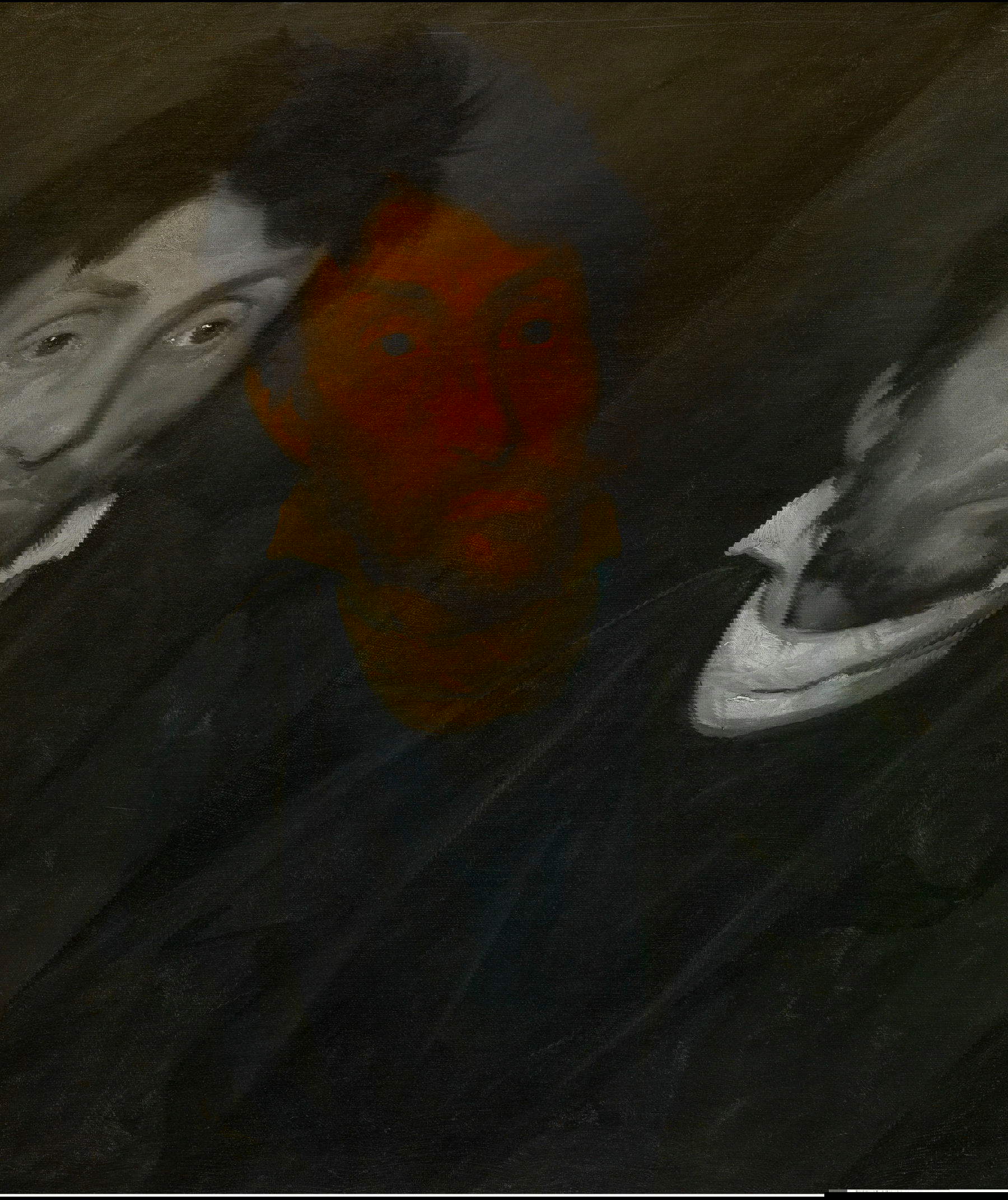 Th&eacute;odore G&eacute;ricault, Ali&eacute;n&eacute; avec monomanie du vol (1820 / 1824 ; huile sur toile, 61,2 x 50,1 cm ; Gand, Museum voor Schone Kunsten Gent - Inv.1908-F) Photos : &copy; Museum voor Schone Kunsten Gent