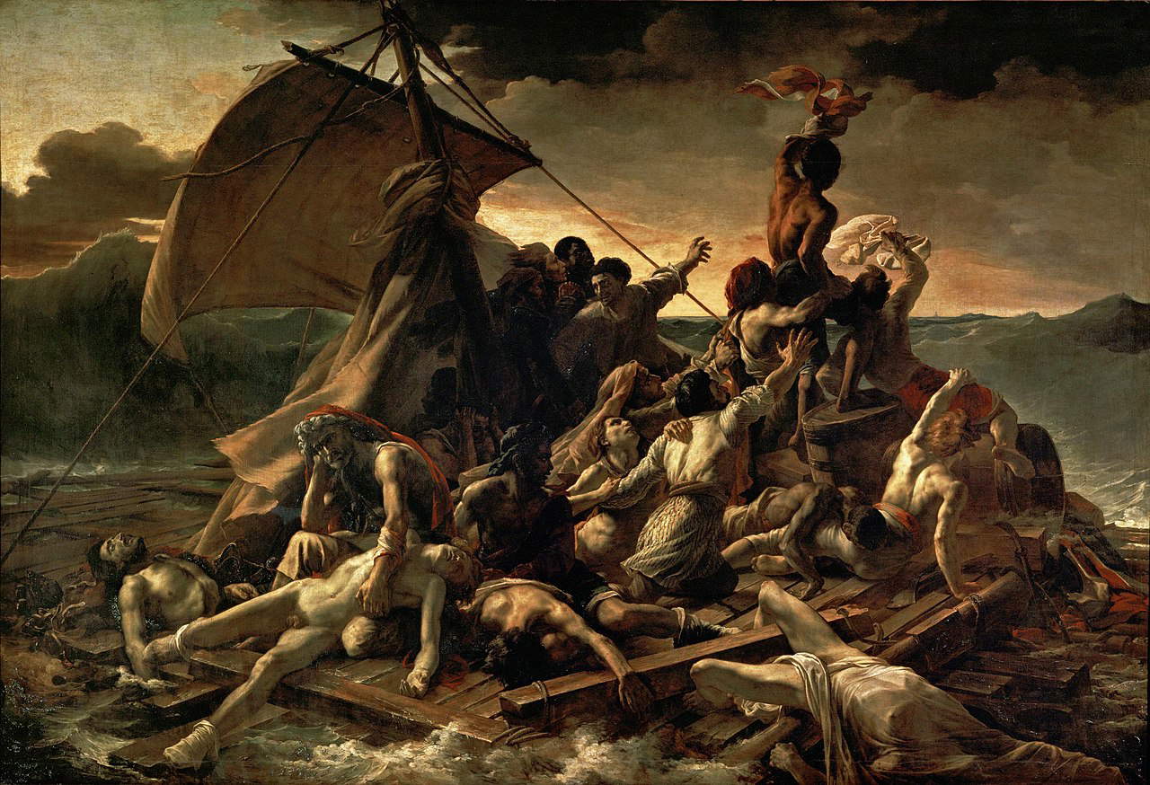 Th&eacute;odore G&eacute;ricault, Le Radeau de la M&eacute;duse (1819 ; huile sur toile, 491 x 716 cm ; Paris, Louvre)