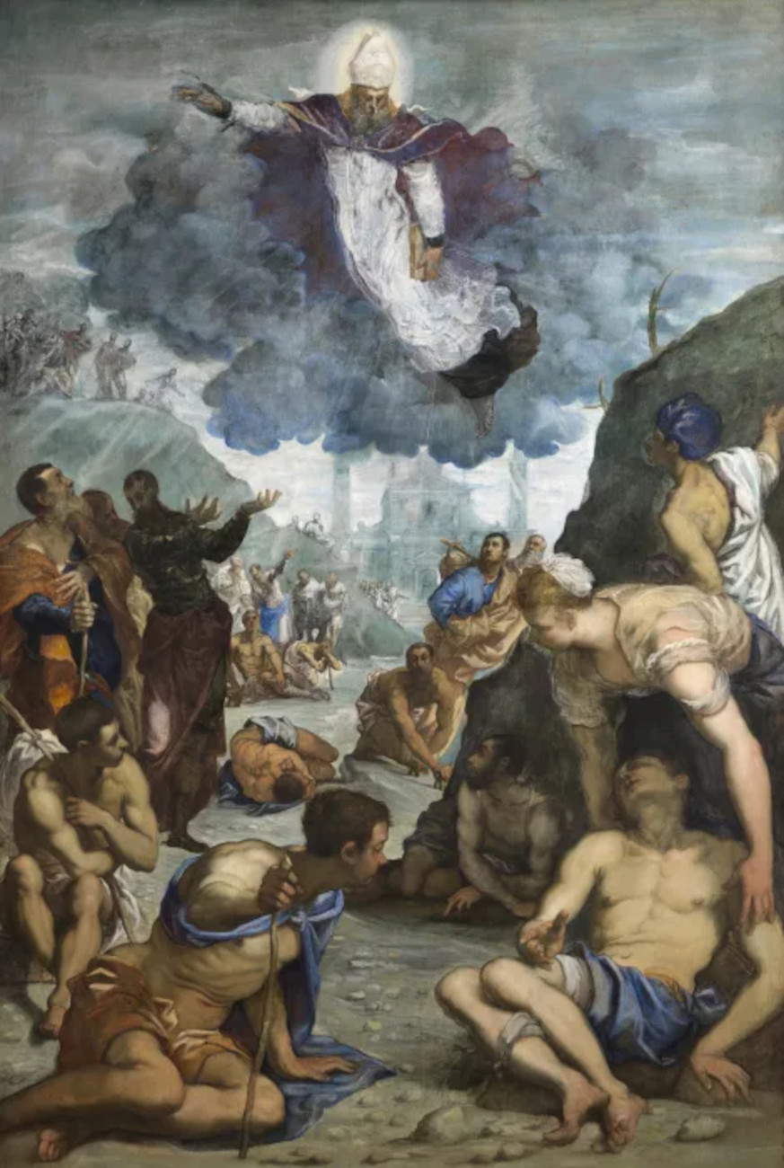 Tintoretto, El milagro de San Agustín (1547-1549; óleo sobre lienzo, 255 x 174,5 cm; Vicenza, Museos Cívicos del Palacio Chiericati) Foto: Museos Cívicos de Vicenza - Palacio Chiericati