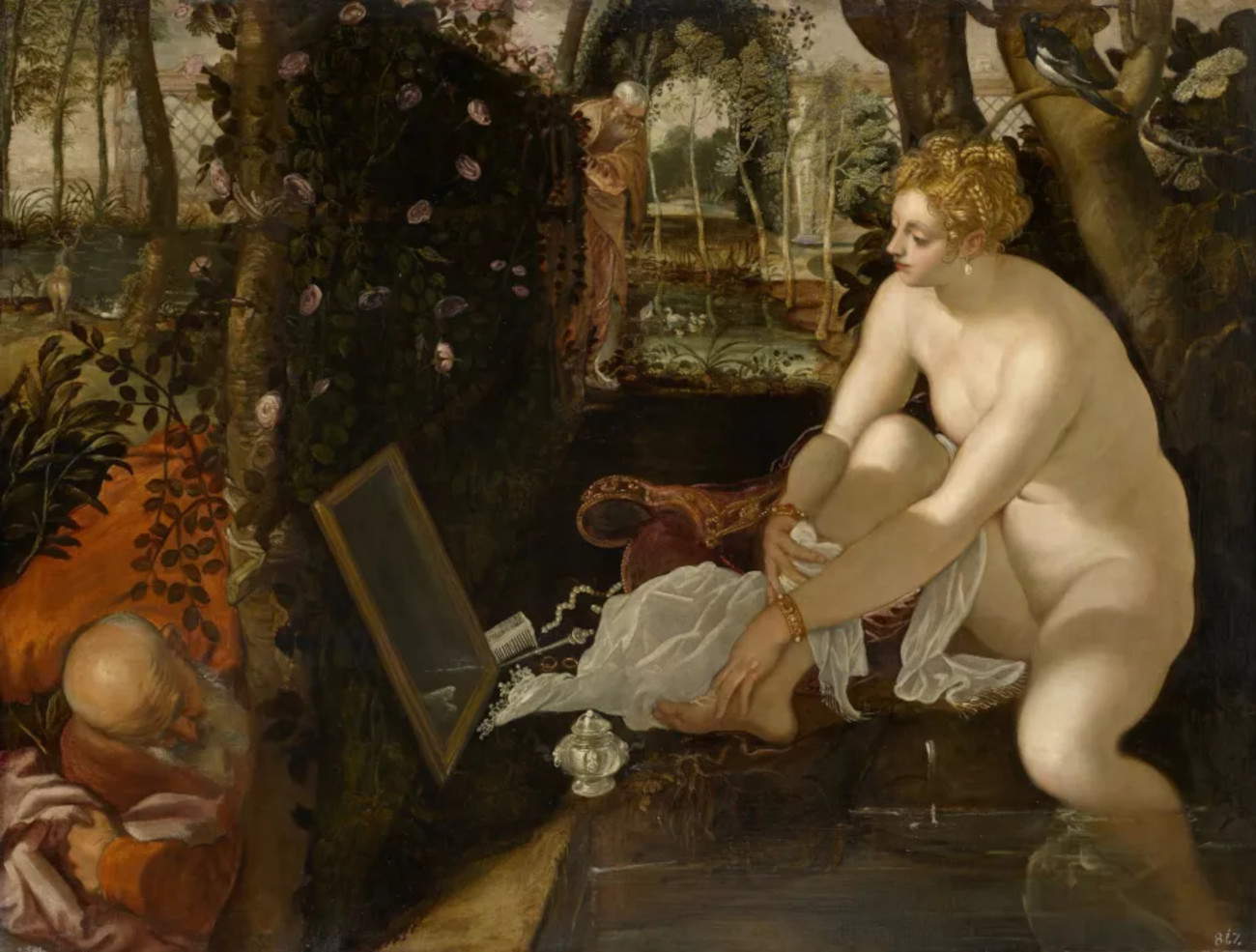 Tintoretto, «Susanna y los ancianos», hacia 1555-1556, óleo sobre lienzo, 146 x 193,6 cm; Viena, Kunsthistorisches Museum, Gem&auml;ldegalerie) &copy;KHM-Museumsverband