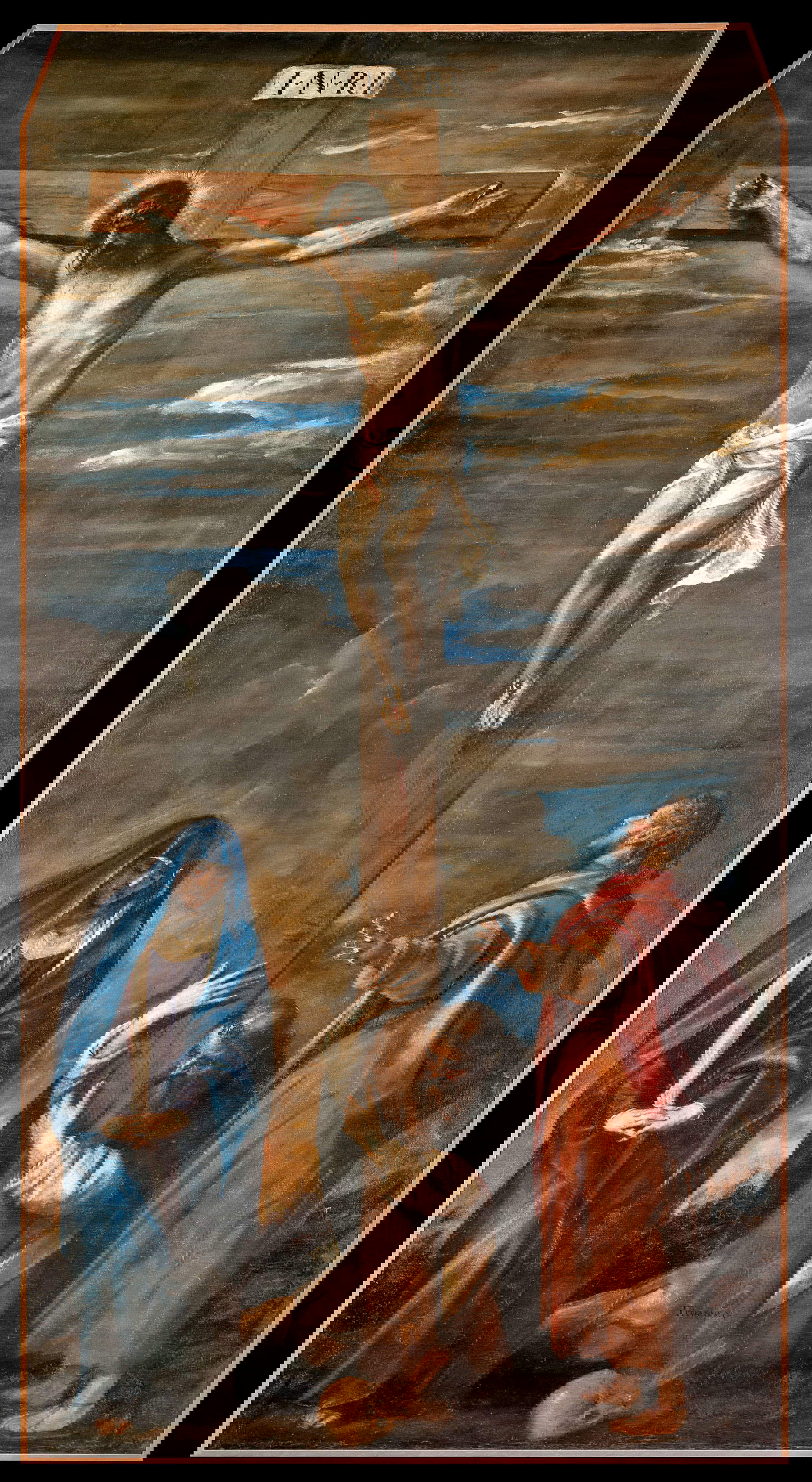 Tiziano Vecellio, Kreuzigung (1558; Öl auf Leinwand, 371 x 197 cm; Ancona, Pinacoteca Civica Francesco Podesti)