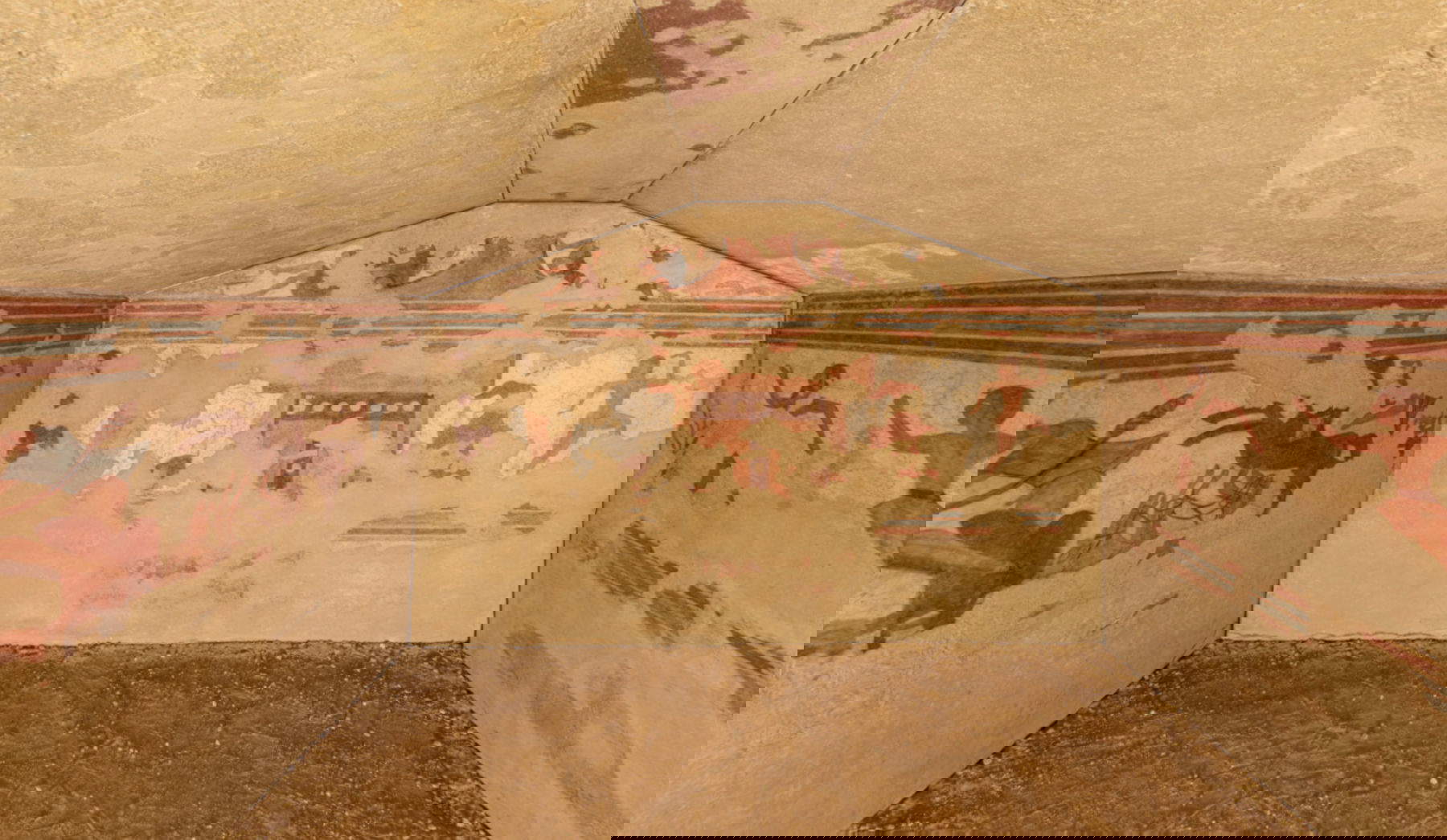 Tumba etrusca de los Olímpicos de Tarquinia. Foto: Skylab Studios