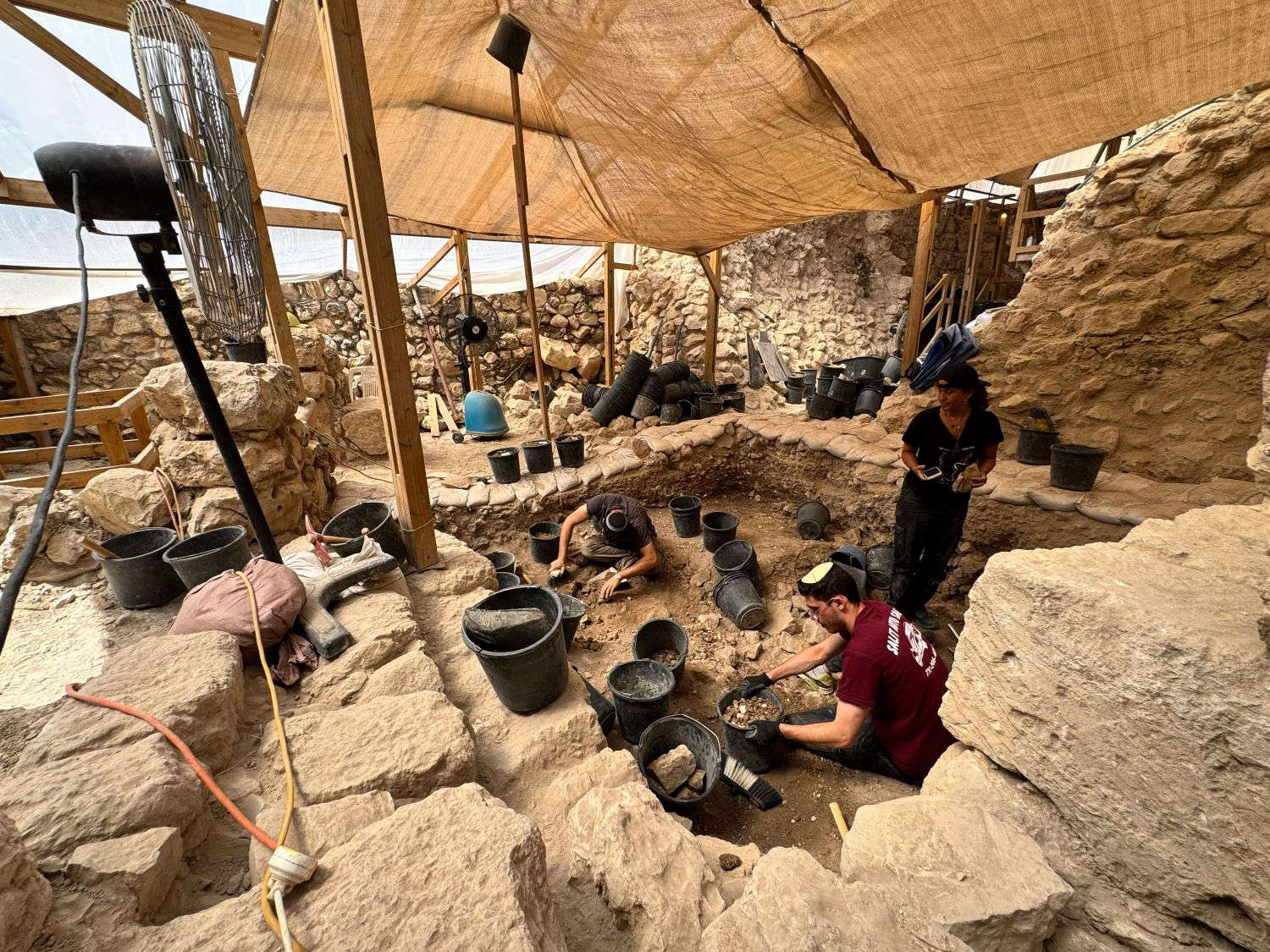 Gli scavi dell'Autorit&agrave; israeliana per i beni culturali nella Citt&agrave; di Davide. Foto: Reut Vilf, Citt&agrave; di Davide.
