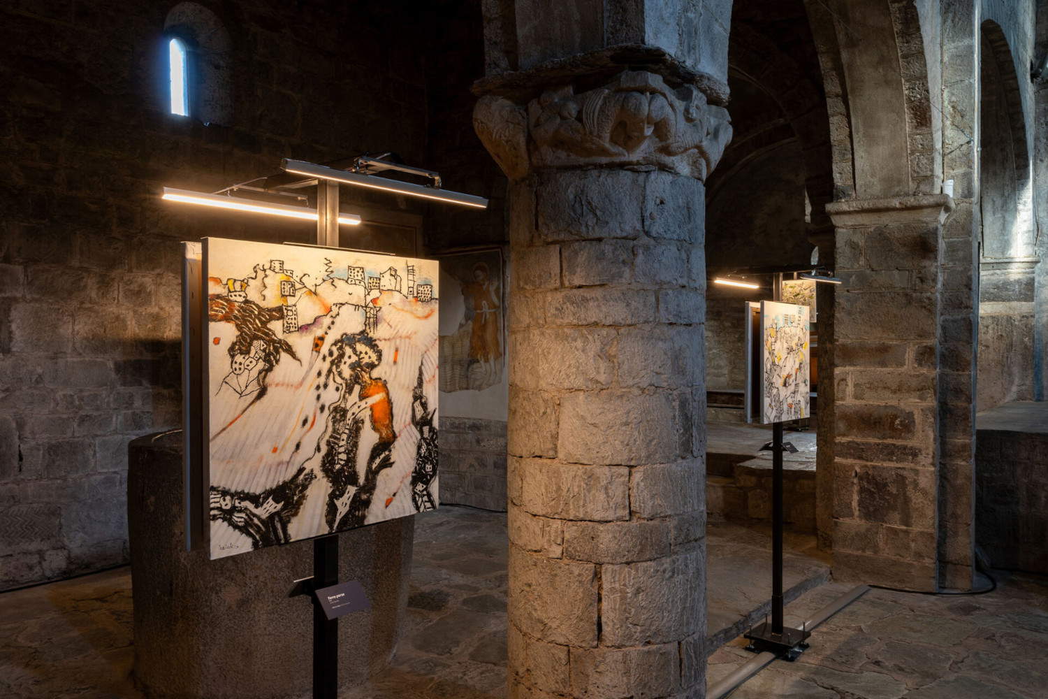 Tullio Pericoli Allestimenti. Rupestrian Lands and Earthquakes, Cemmo di Capo di Ponte (Brescia). Photo: Davide Bassanesi