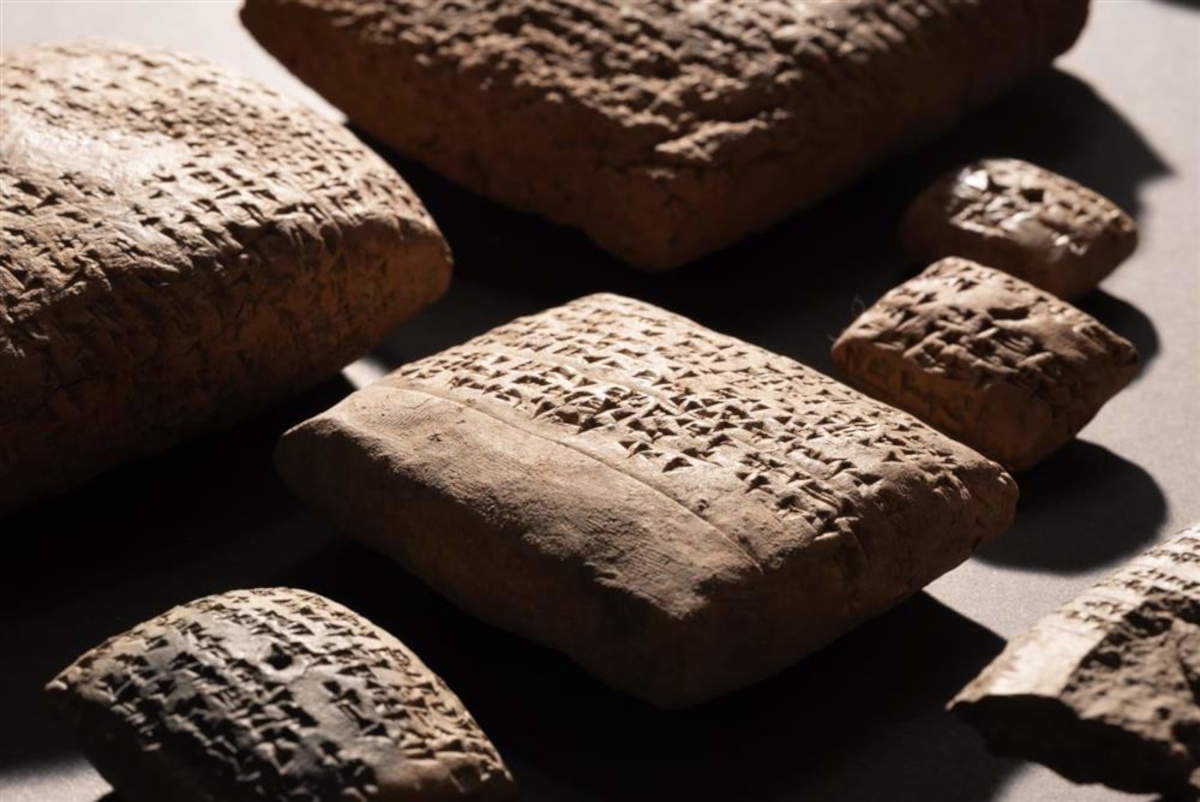 Tablets and fragments inscribed in cuneiform script that make up the 3,400-year-old Hittite archive. Photo: Turkish Ministry of Culture