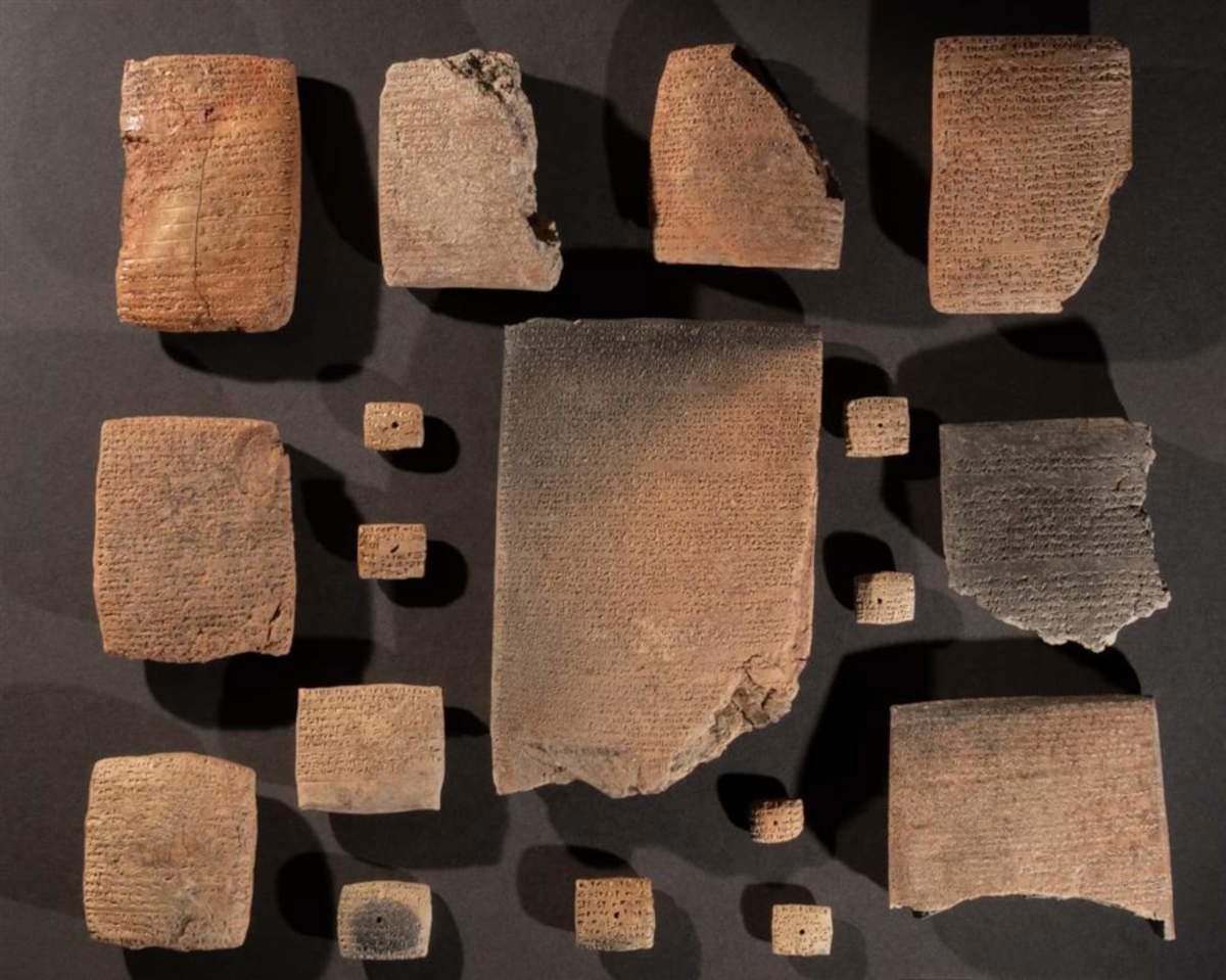 Tablets and fragments inscribed in cuneiform script that make up the 3,400-year-old Hittite archive. Photo: Turkish Ministry of Culture