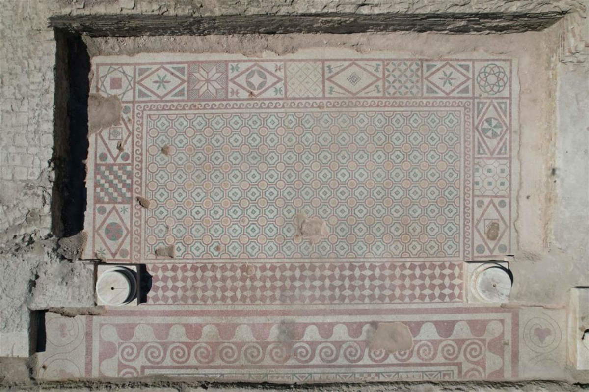 La mosaïque au sol, d'une superficie d'environ 105 mètres carrés. Photo : Ministère de la Culture de Turquie