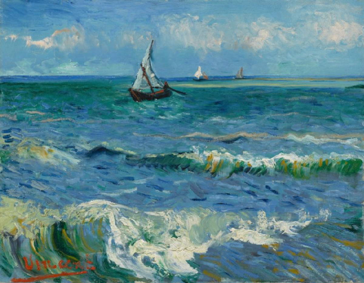 Vincent van Gogh, Seascape near Les Saintes-Maries-de-la-Mer (1888; oil on canvas; Amsterdam, Van Gogh Museum (Vincent van Gogh Foundation))