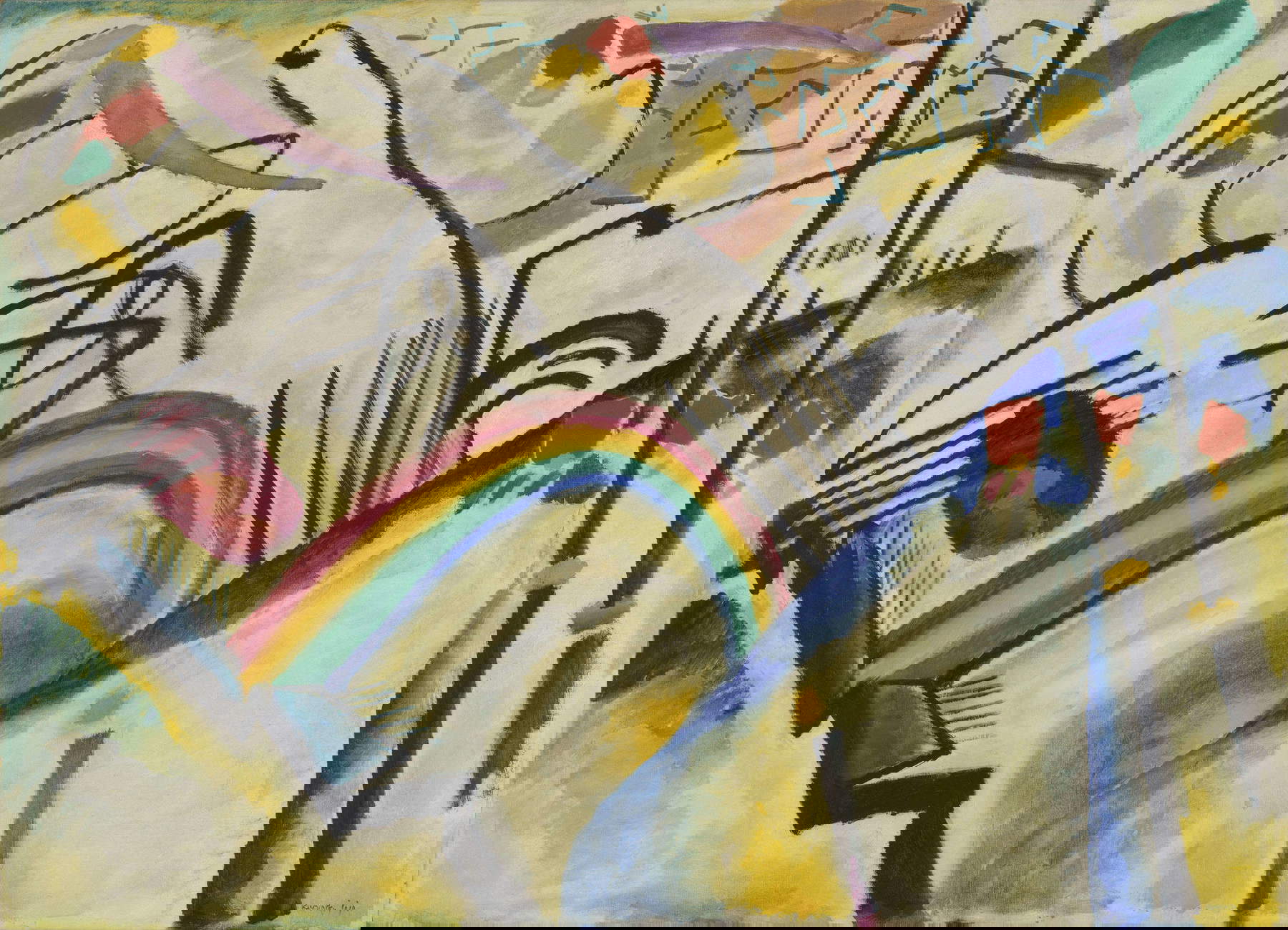 Vasilij Kandinsky, Kosaken (1910-11; Öl auf Leinwand 94,5 x 130,2 cm; London, Tate)