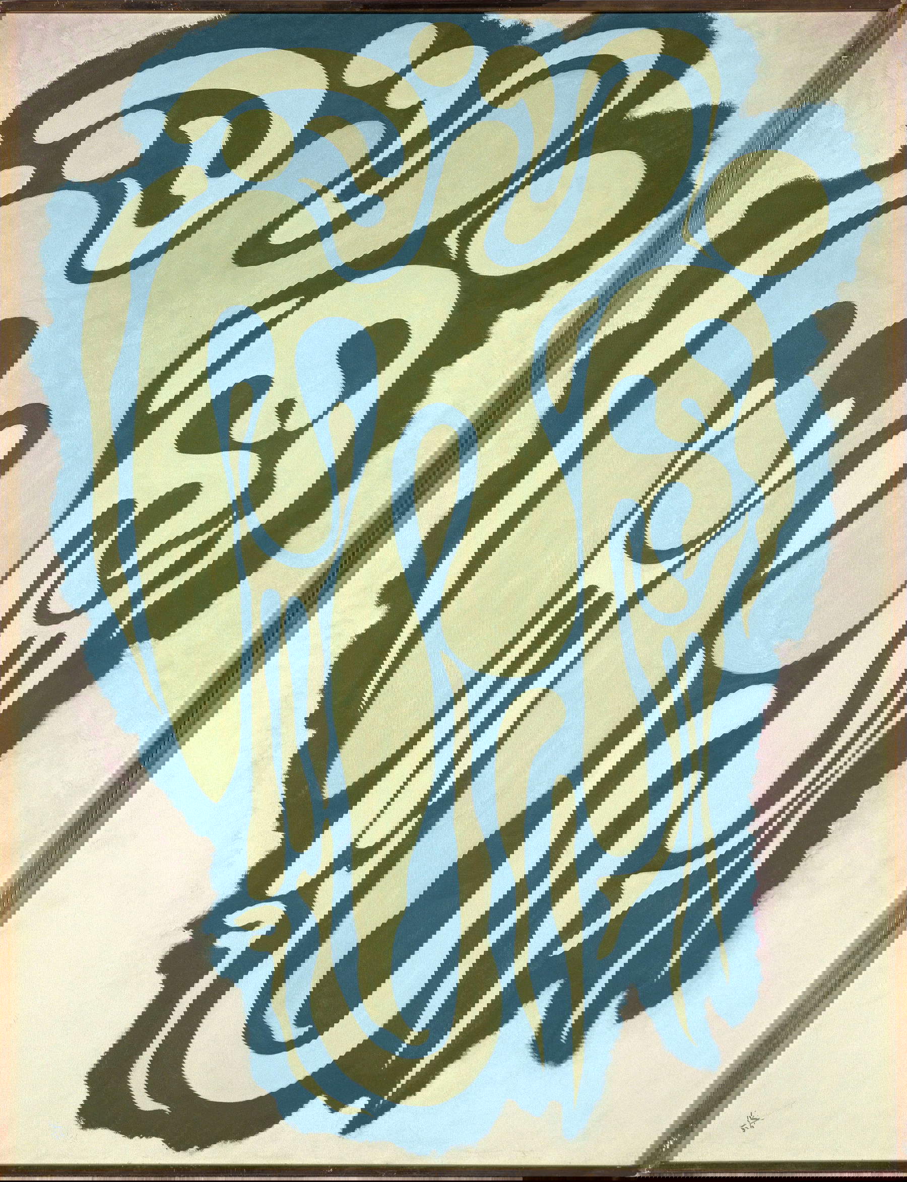 Vasilij Kandinsky, Grüne Figur (1936; Öl auf Leinwand 117,5 cm; x 89,3 cm; Paris, Centre Pompidou, Mus&eacute;e national d'art moderne / Centre de cr&eacute;ation industrielle)